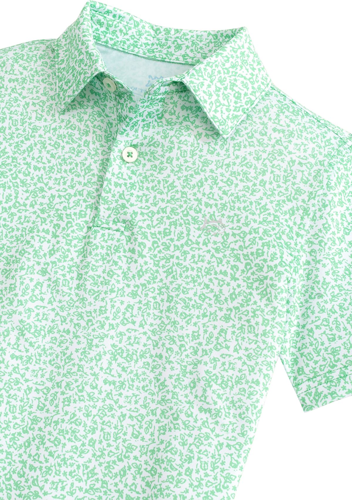 Boys 8-20 Flower Frenzy Printed Performance Polo Shirt