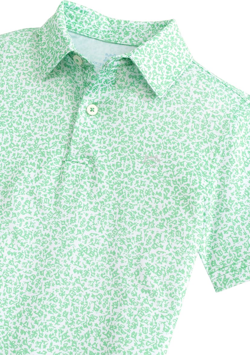 Boys 8-20 Flower Frenzy Printed Performance Polo Shirt