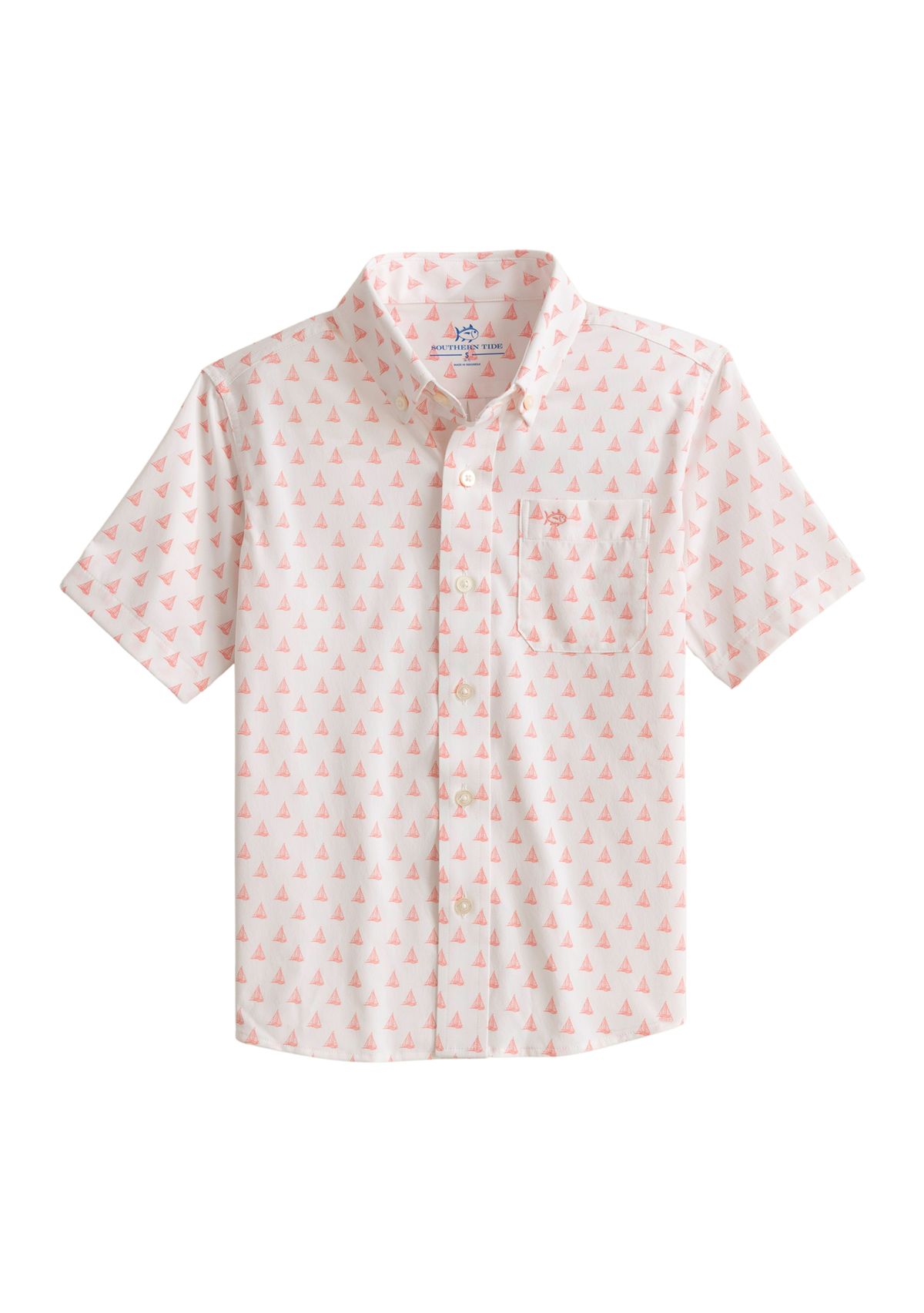Boys 8-20 Floating Along Short Sleeve Sport Shirt
