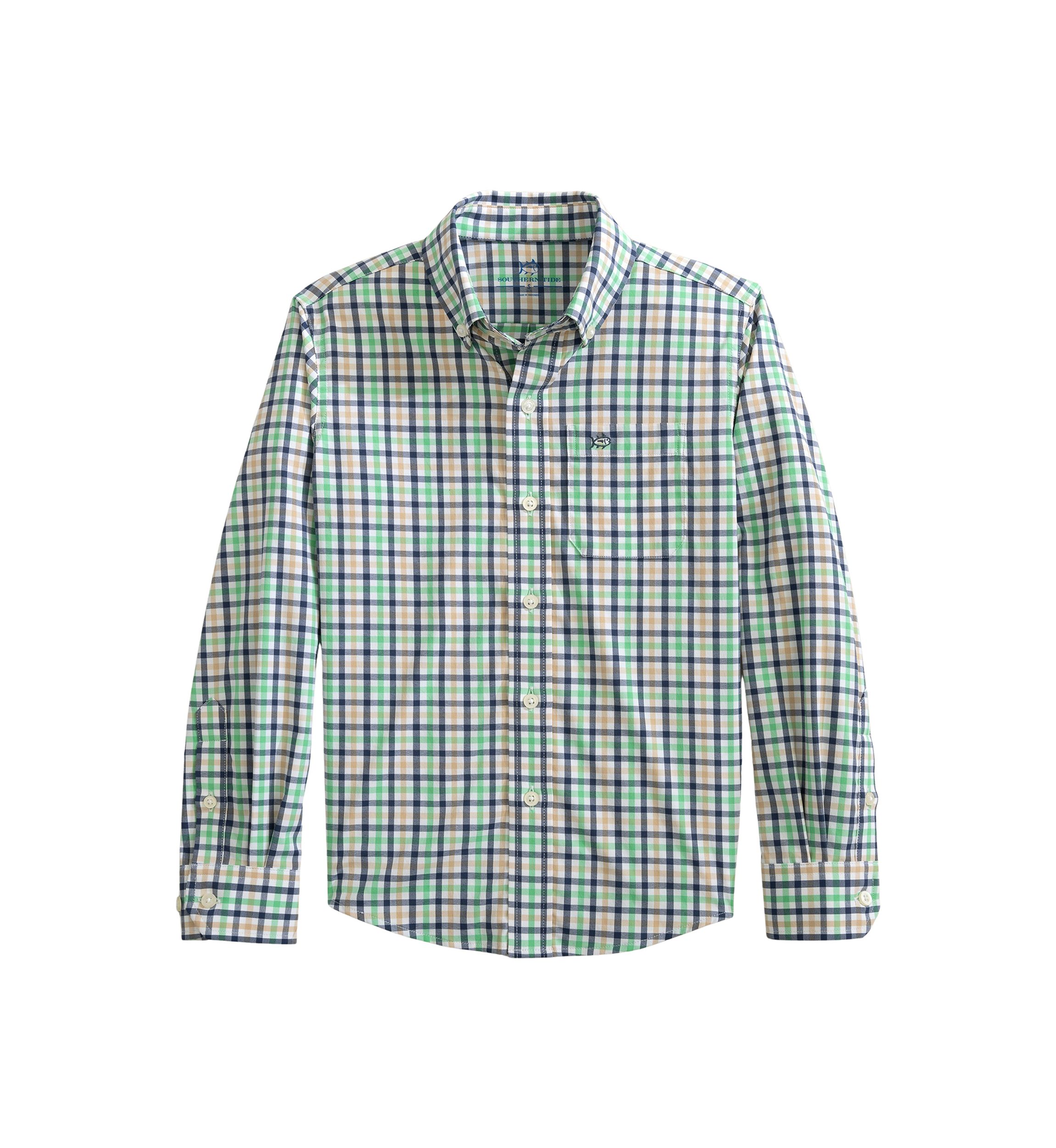Boys 8-20 Youth Glenmoor Plaid Printed Intercoastal Sport Shirt