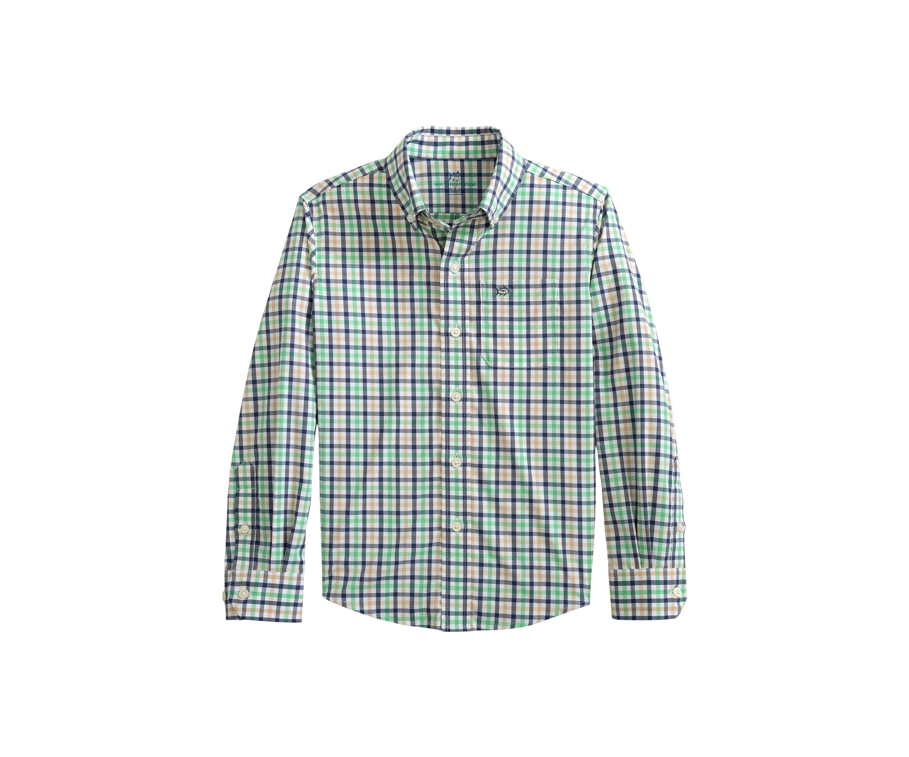 Boys 8-20 Youth Glenmoor Plaid Printed Intercoastal Sport Shirt