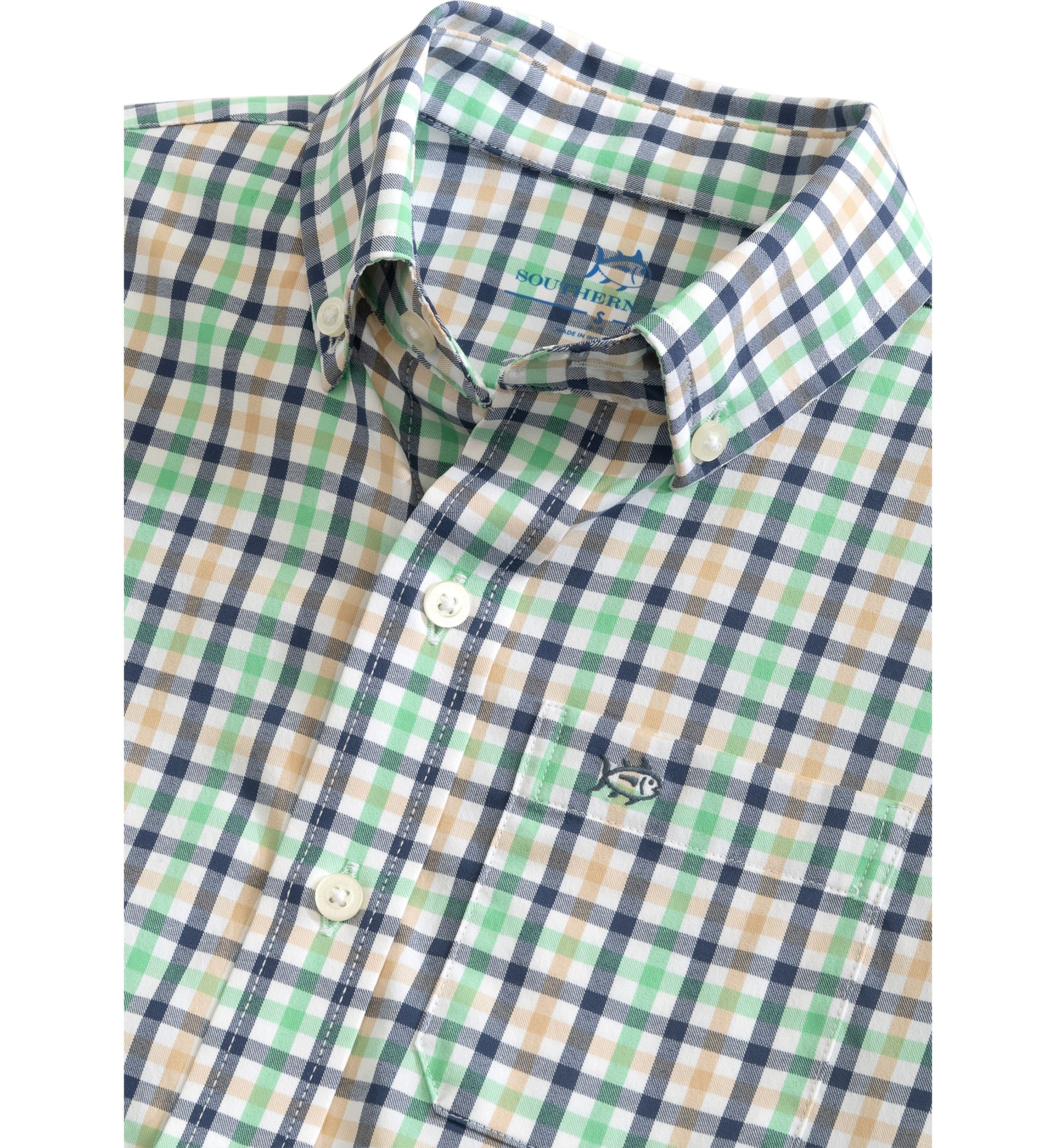 Boys 8-20 Youth Glenmoor Plaid Printed Intercoastal Sport Shirt