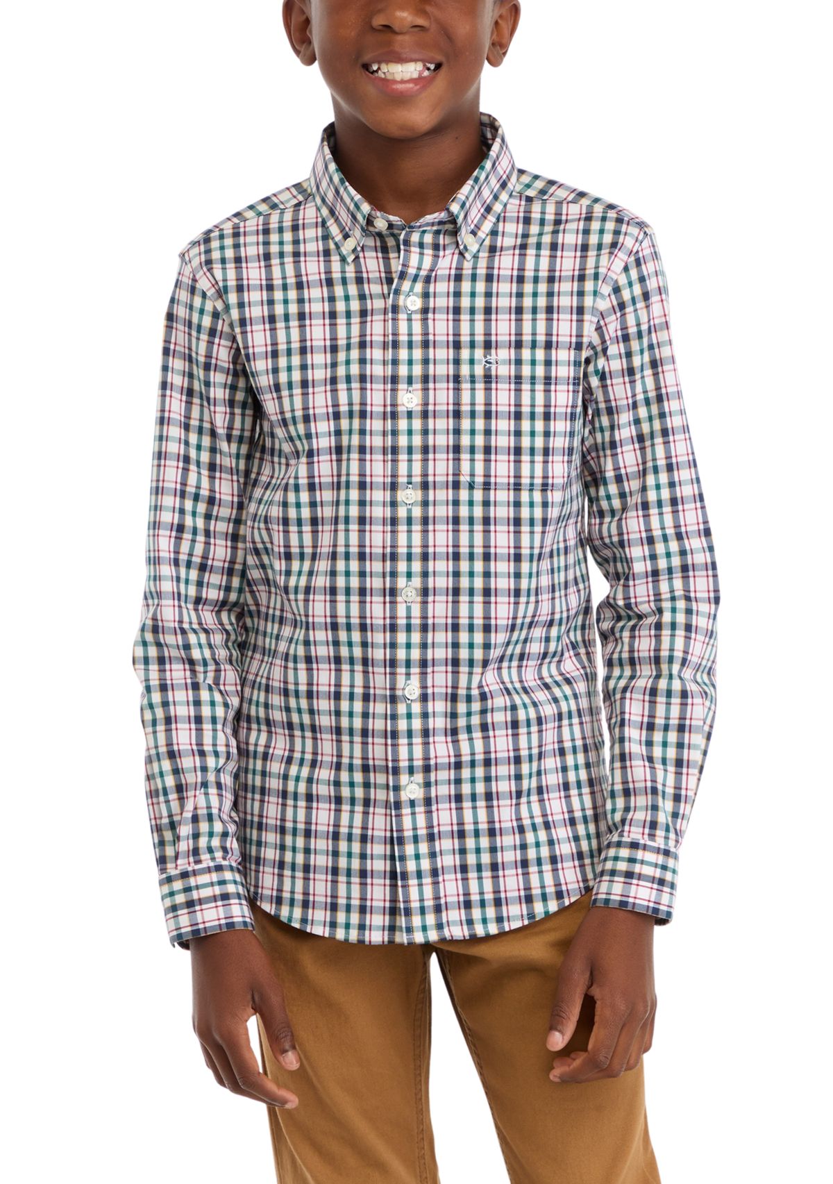   Boys 8-20 Plaid Sportshirt 
