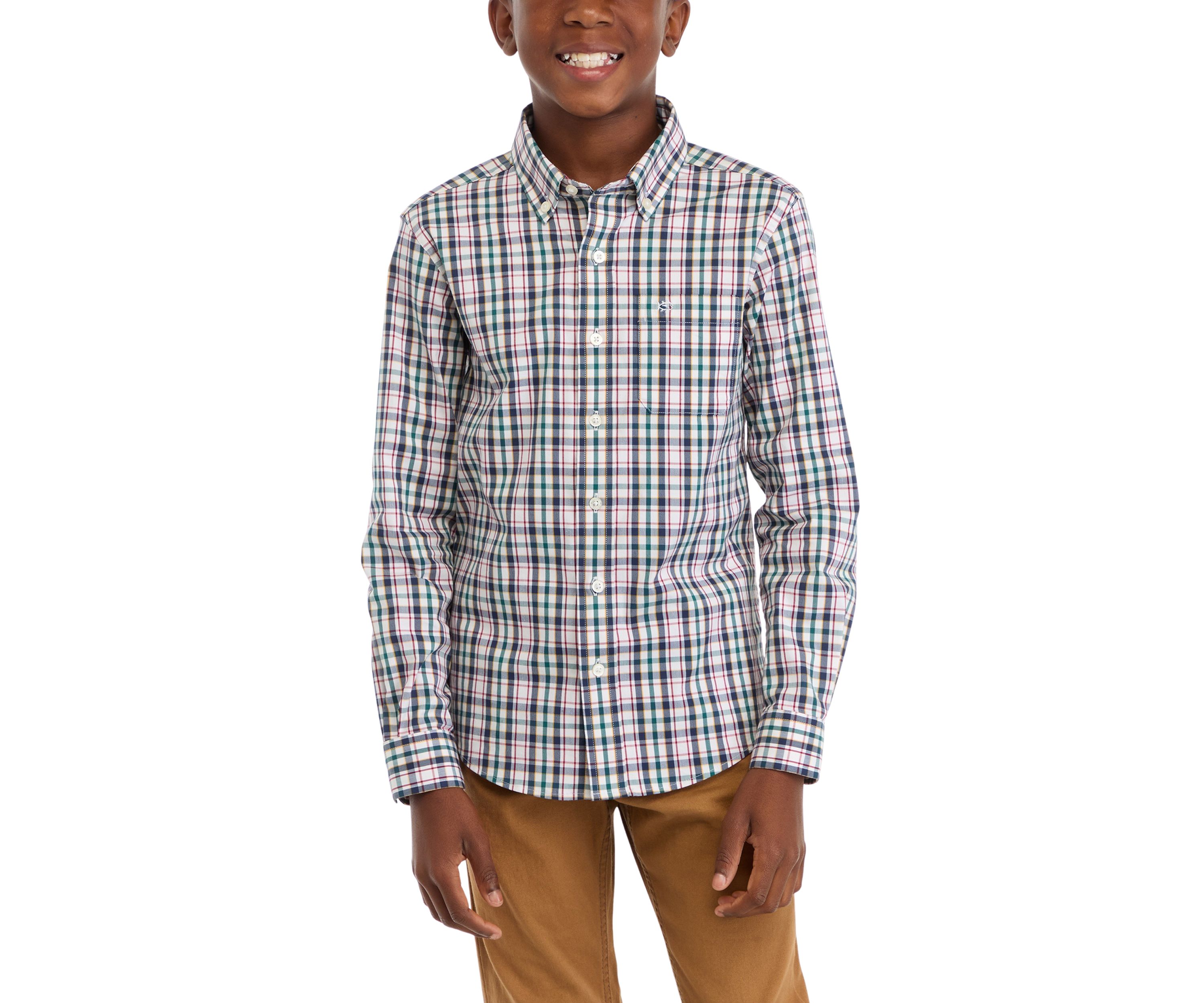   Boys 8-20 Plaid Sportshirt 