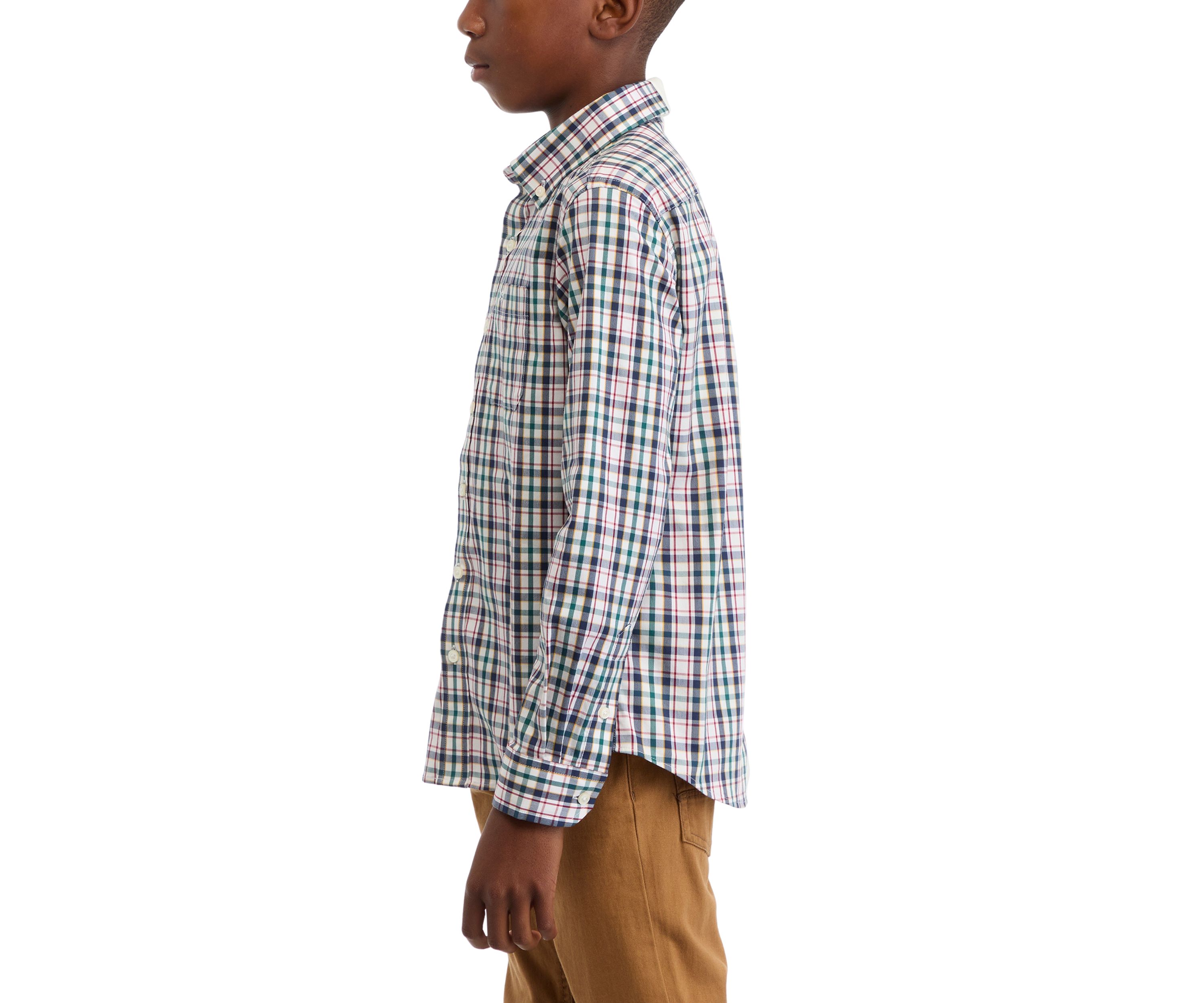   Boys 8-20 Plaid Sportshirt 