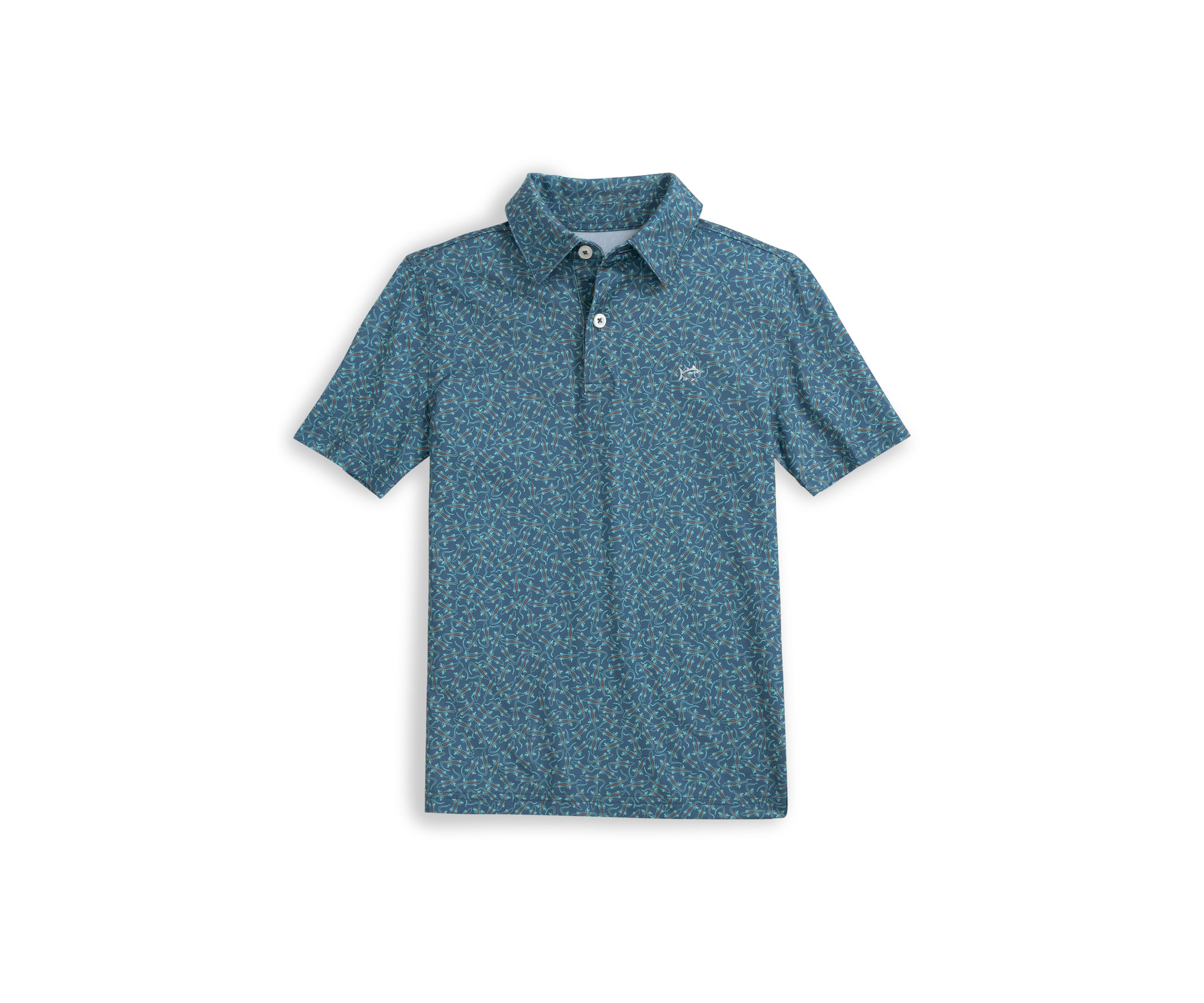 Boys 8-20 Youth Driver Iguana Glee Printed Performance Polo Shirt
