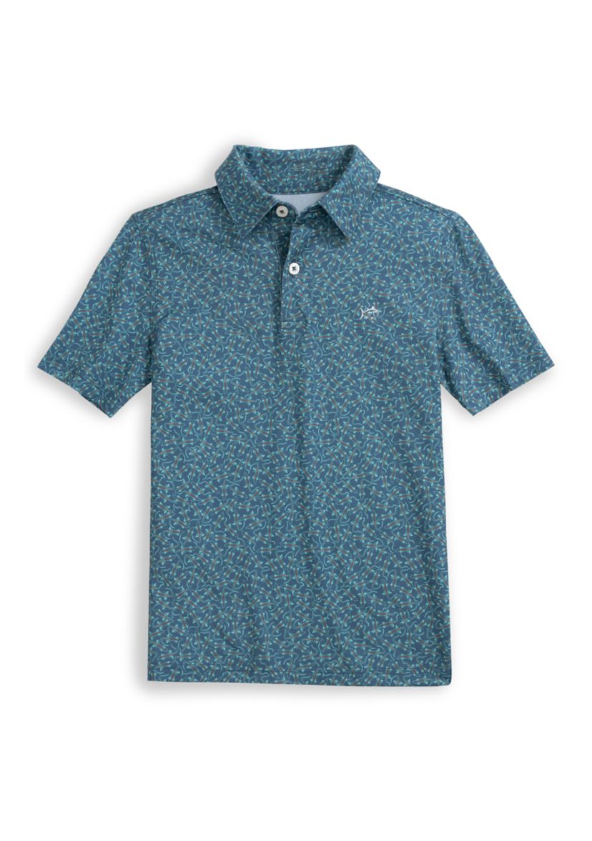 Boys 8-20 Youth Driver Iguana Glee Printed Performance Polo Shirt