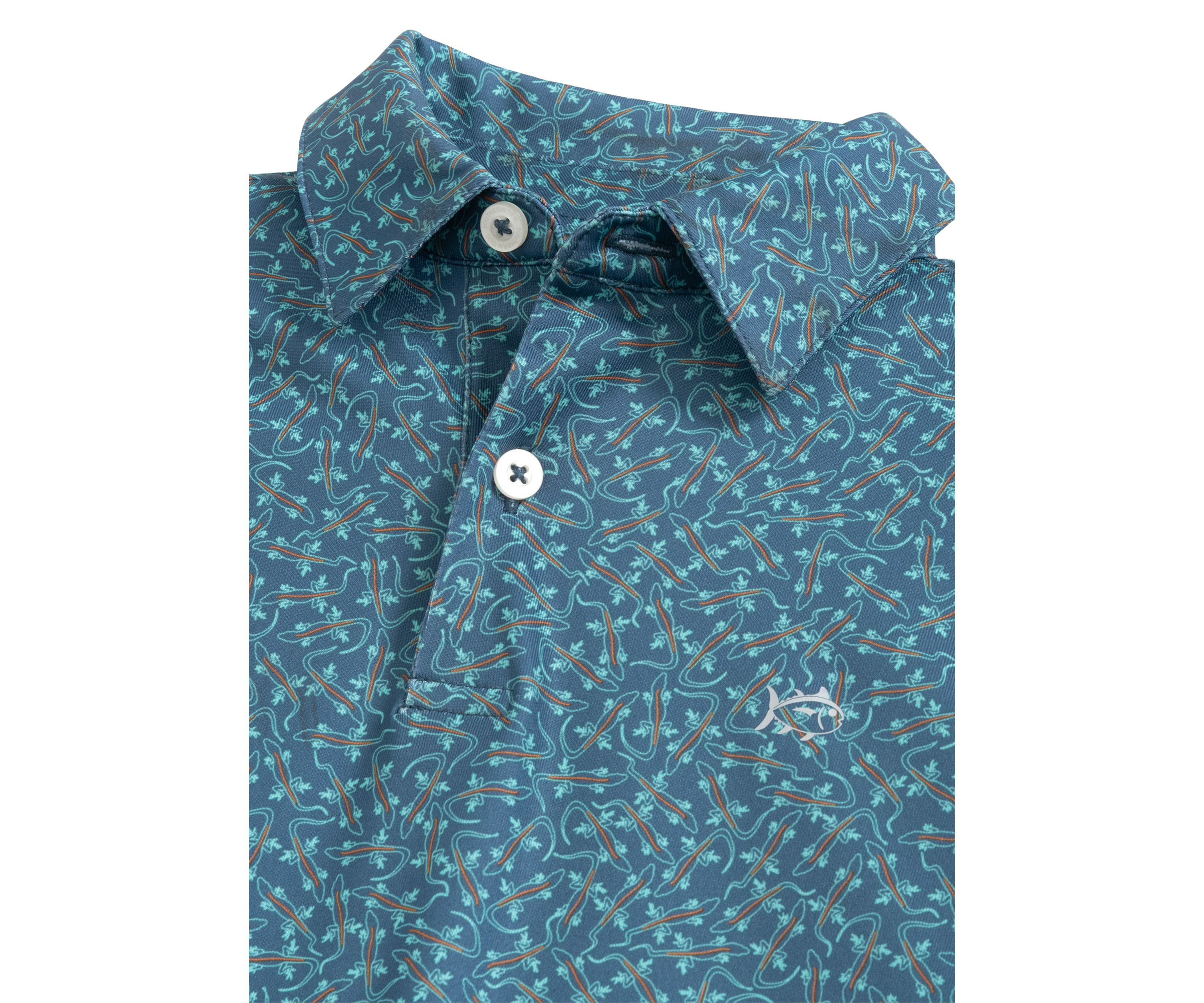 Boys 8-20 Youth Driver Iguana Glee Printed Performance Polo Shirt