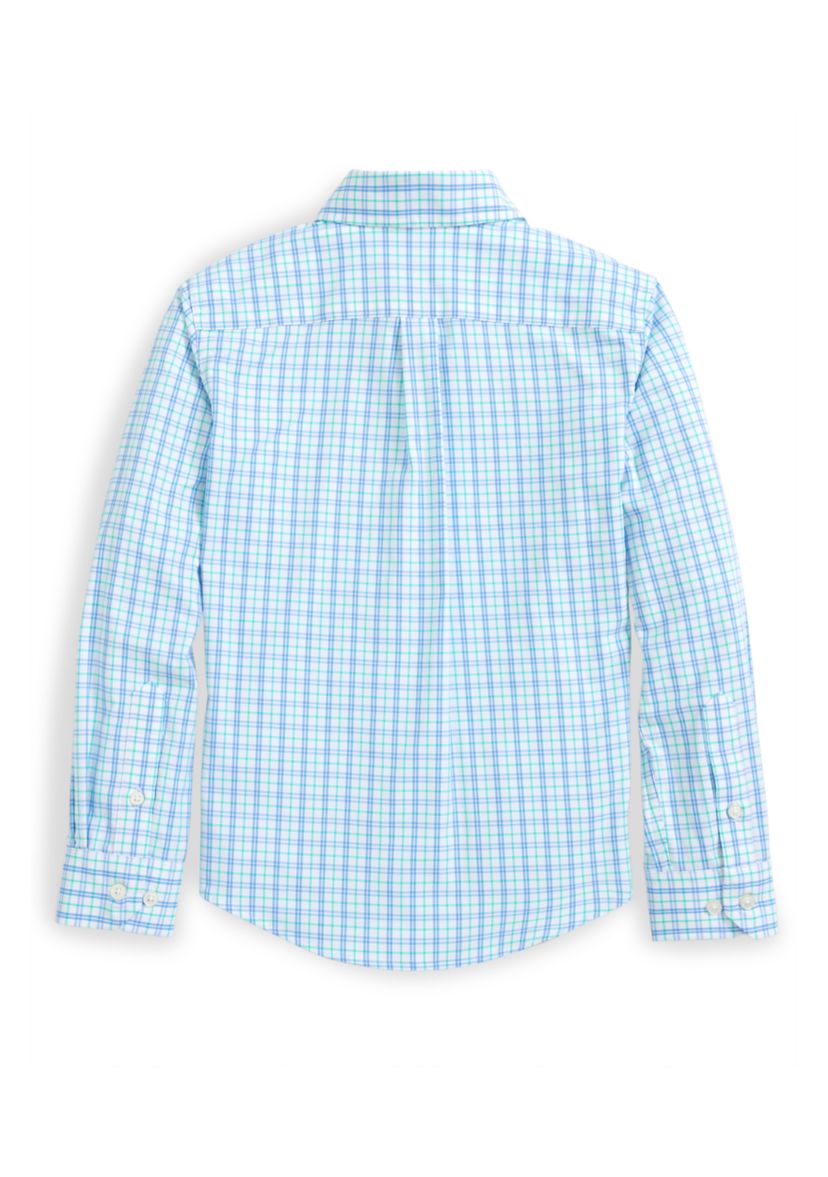 Boys 8-20 Turnberry Plaid Intercoastal Long Sleeve Sport Shirt