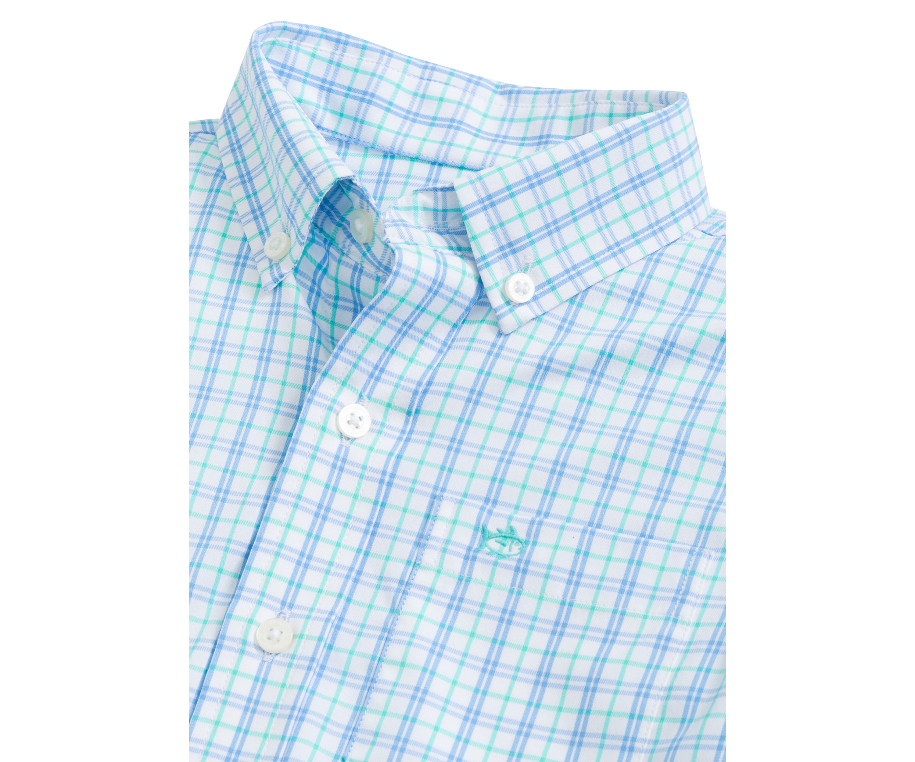 Boys 8-20 Turnberry Plaid Intercoastal Long Sleeve Sport Shirt