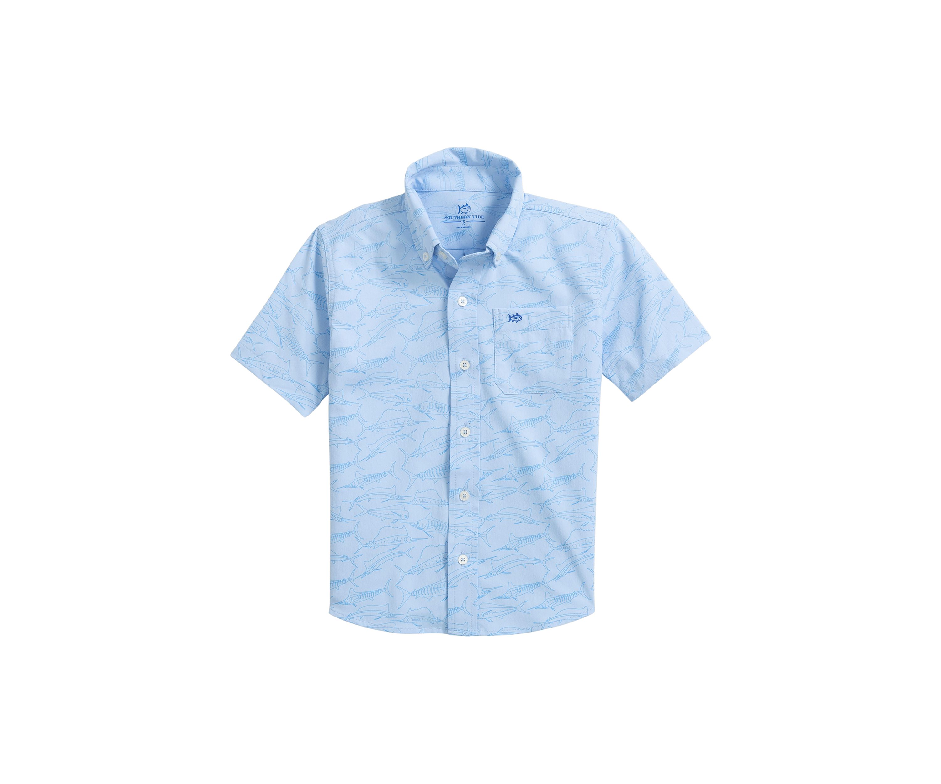 Boys 8-20 Fish Intercoastal Sport Shirt 