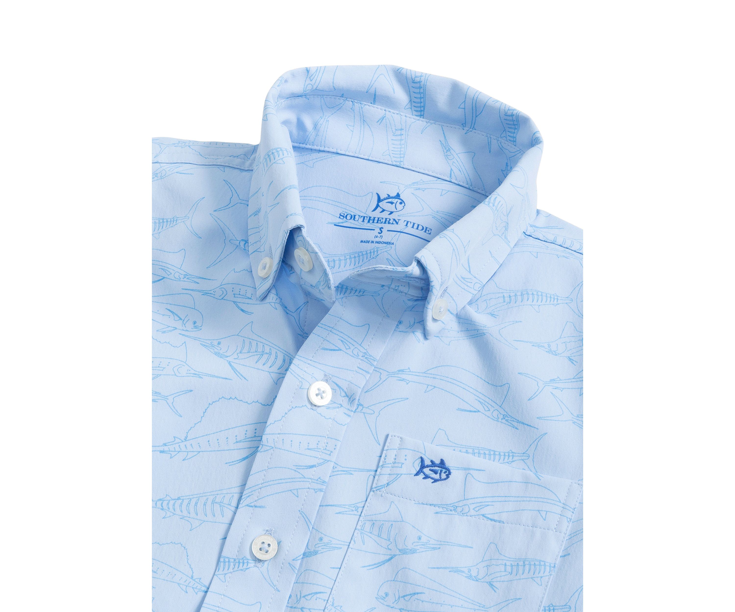 Boys 8-20 Fish Intercoastal Sport Shirt 