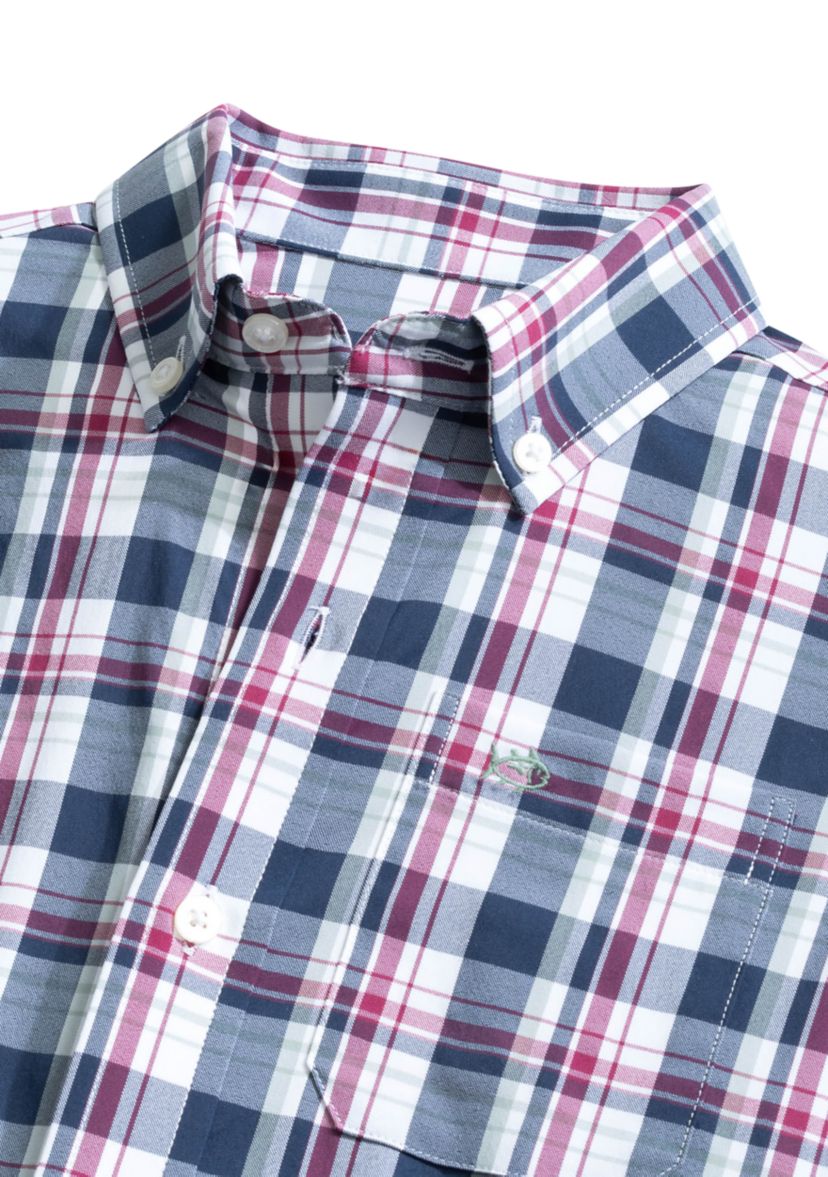 Boys 8-20 Breakwater Plaid Long Sleeve Woven Shirt 
