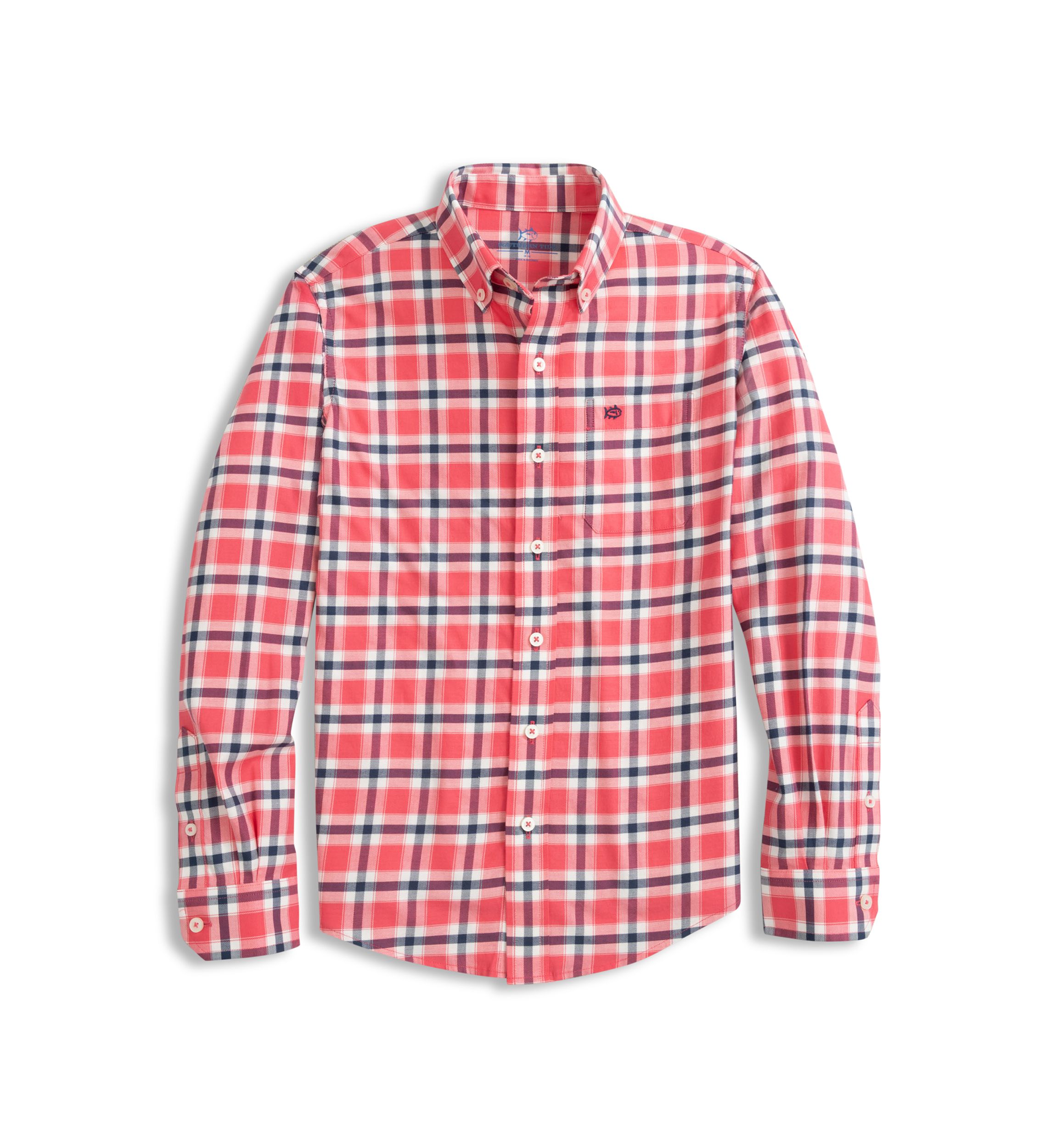 Beachrock Plaid Long Sleeve Button Down Shirt 