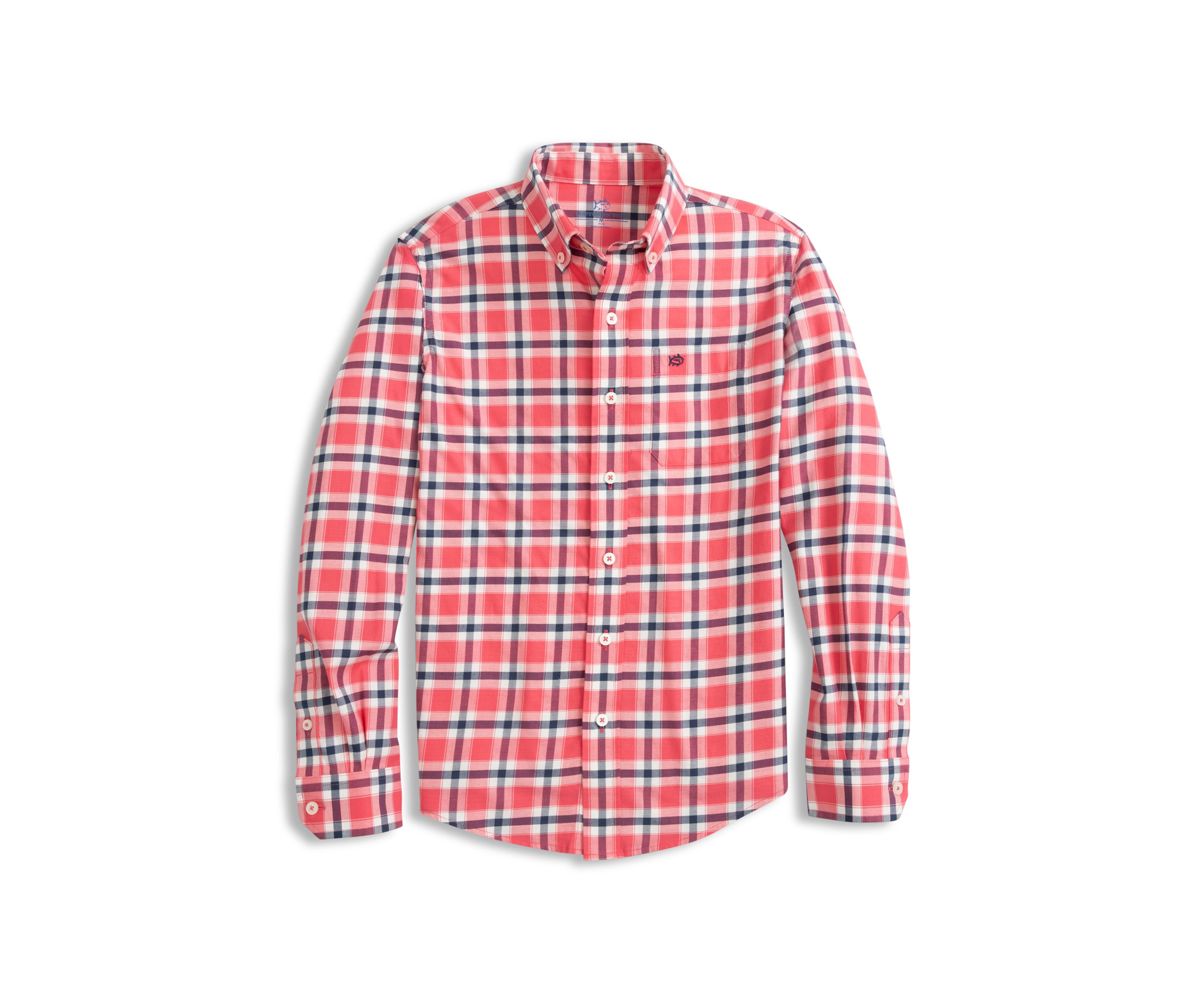Beachrock Plaid Long Sleeve Button Down Shirt 
