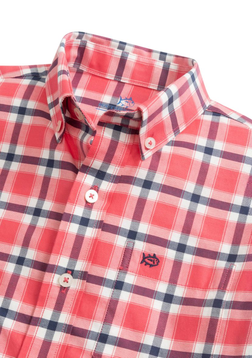 Beachrock Plaid Long Sleeve Button Down Shirt 
