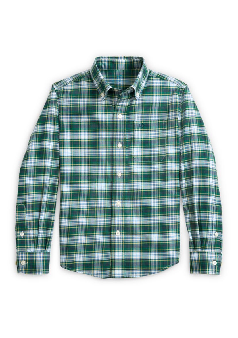 Boys 8-20 Youth Gordon Tartan Skipjack Long Sleeve Sportshirt