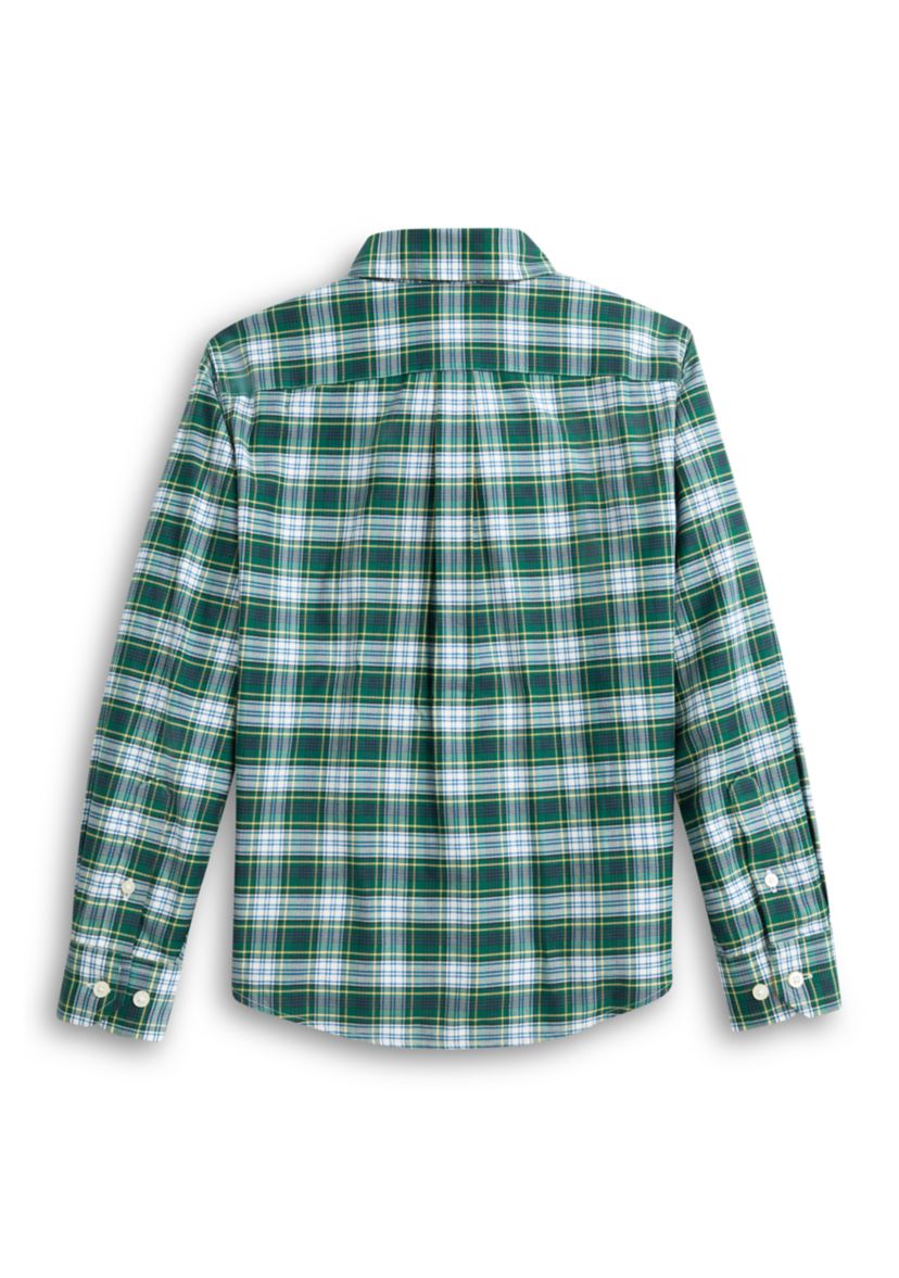 Boys 8-20 Youth Gordon Tartan Skipjack Long Sleeve Sportshirt
