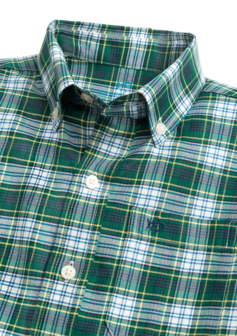 Boys 8-20 Youth Gordon Tartan Skipjack Long Sleeve Sportshirt