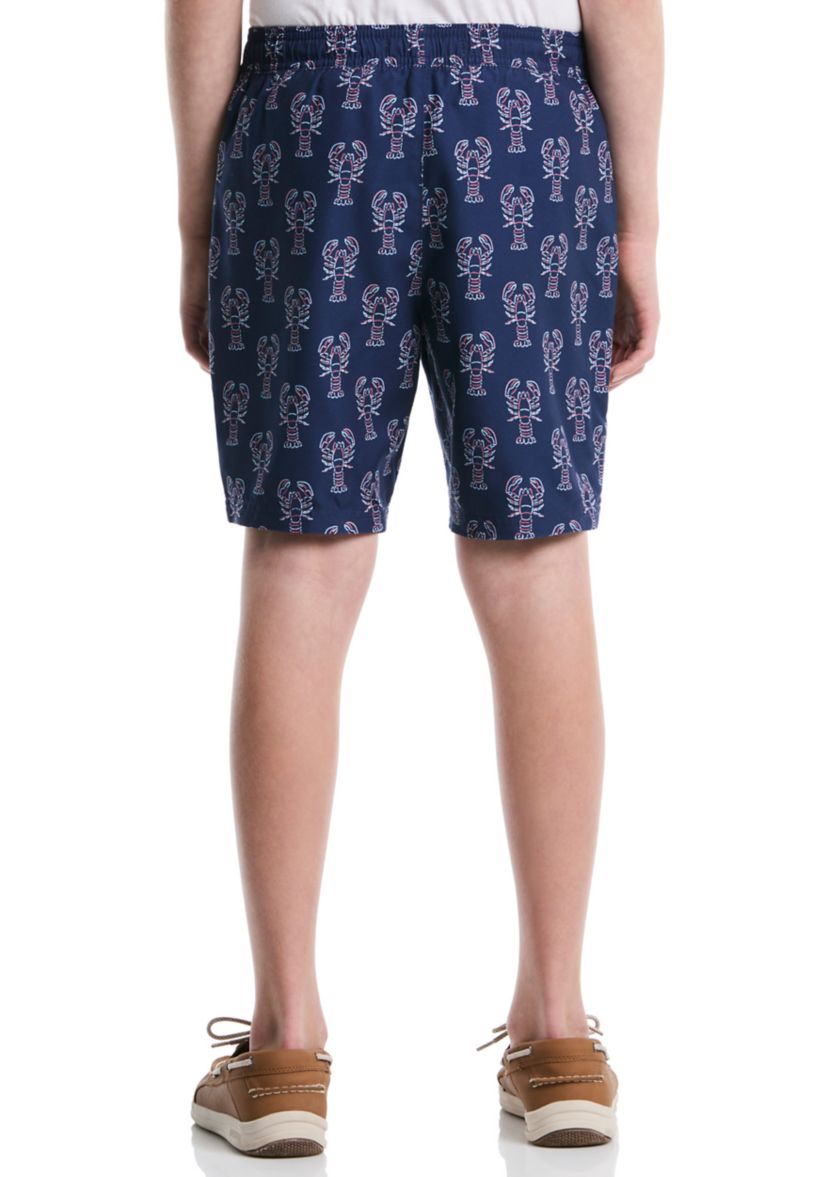 Boys 8-20 Lobster Print Swim Trunks 