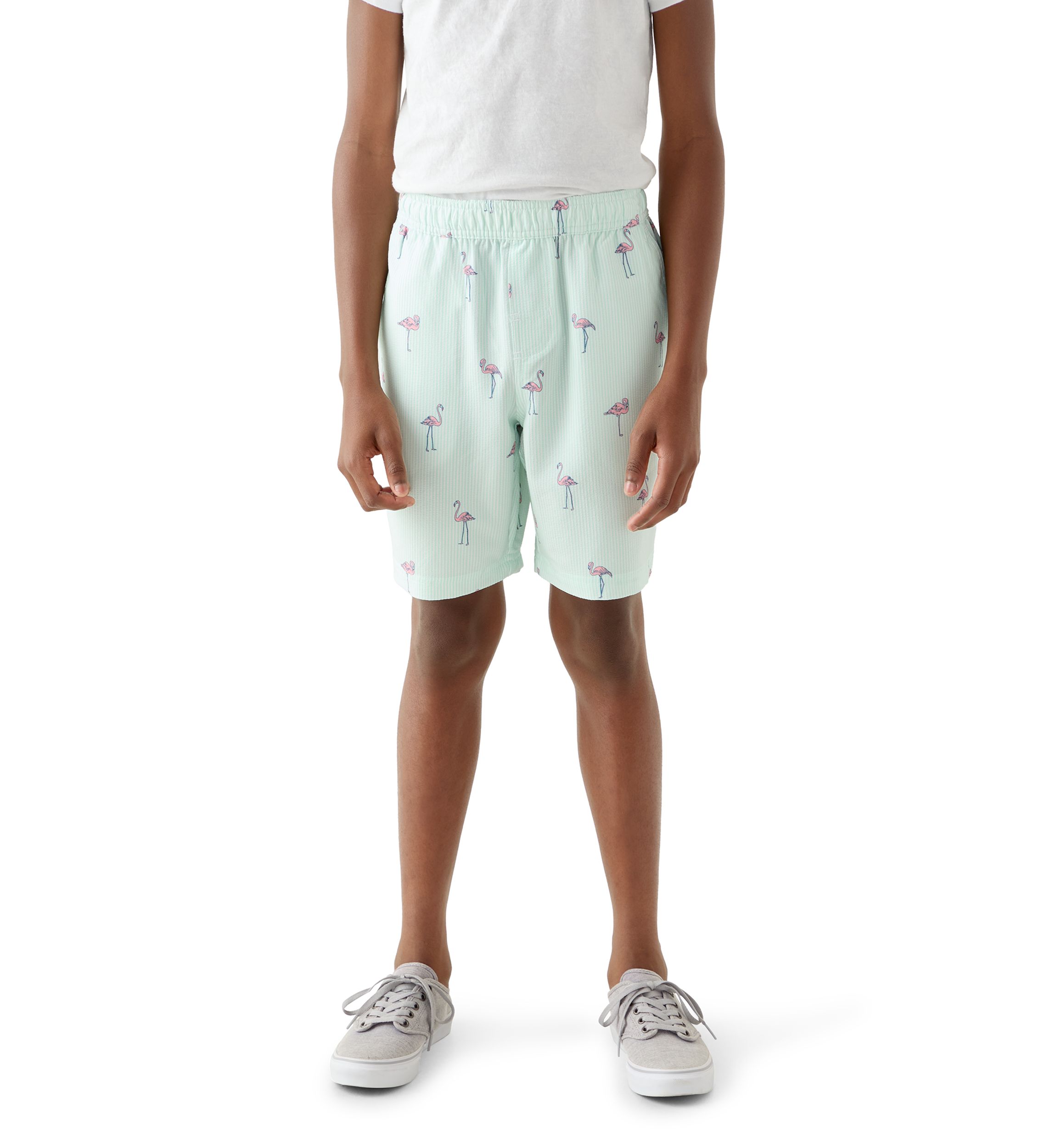 Boys 8-20 Flamingo Print Shorts