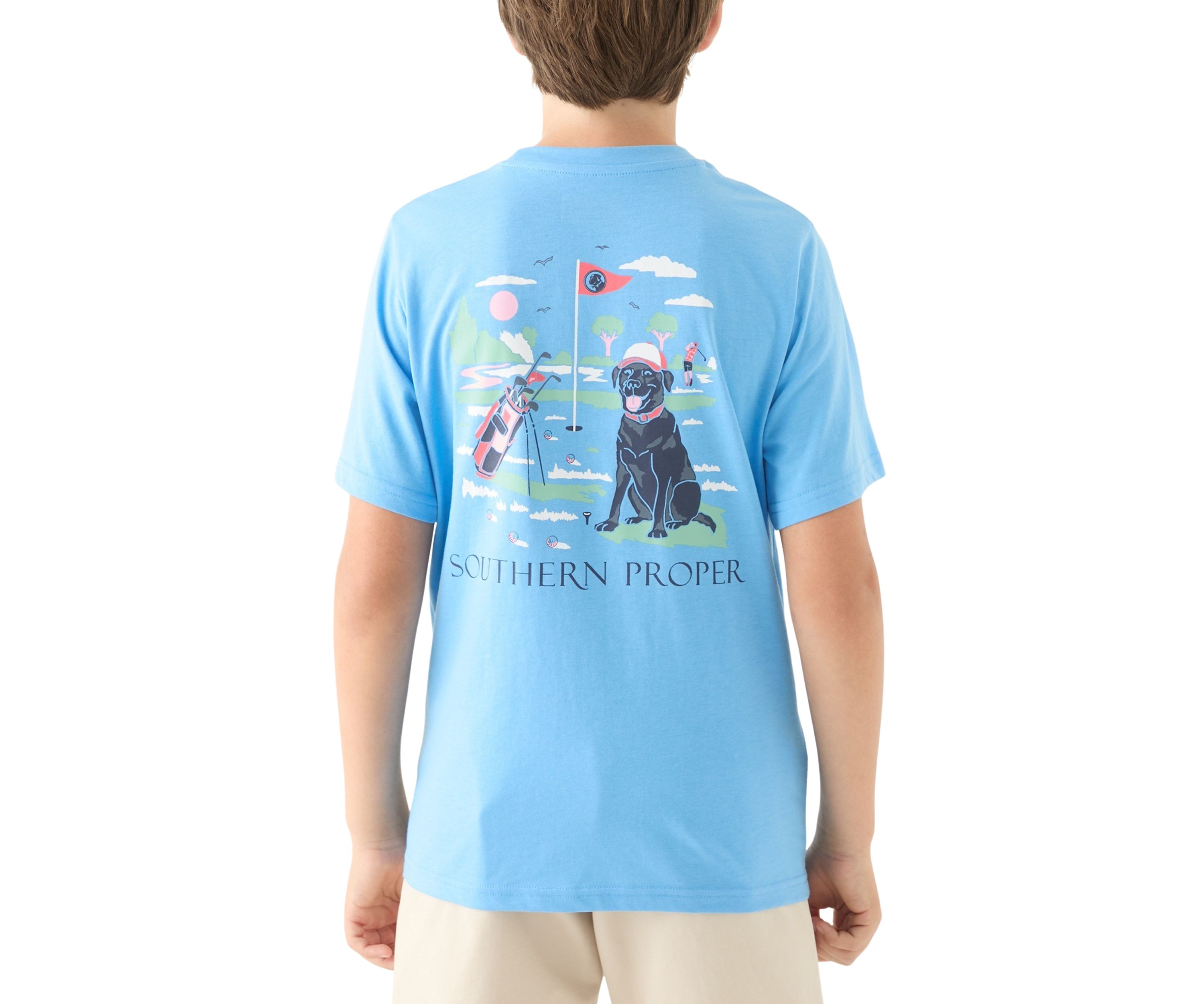 Boys 8-20 Short Sleeve Golf Dog Graphic T-Shirt 