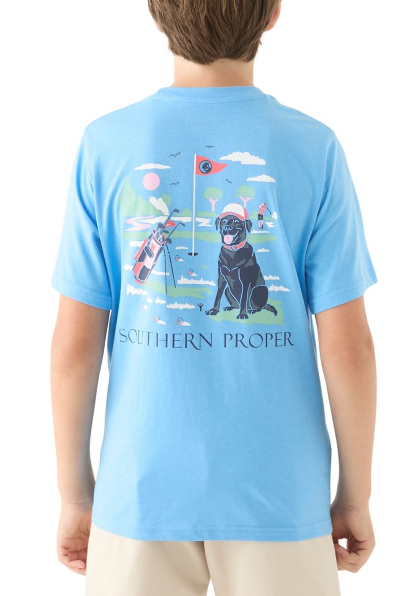 Boys 8-20 Short Sleeve Golf Dog Graphic T-Shirt 