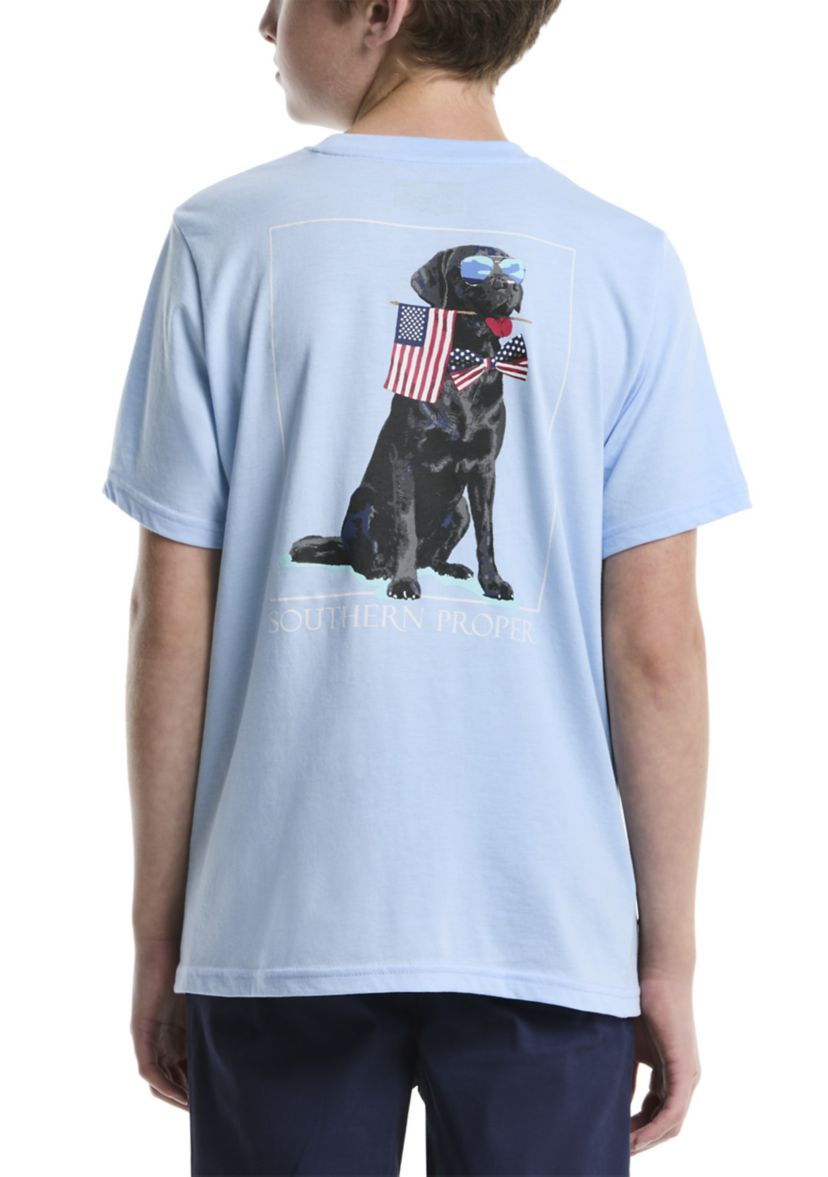 Boys 8-20 Patriotic Dog Graphic T-Shirt