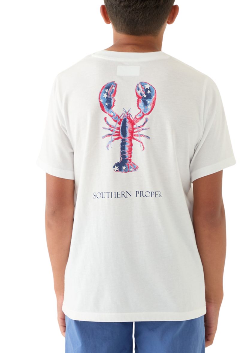Boys 8-20 Patriotic Lobster T-Shirt