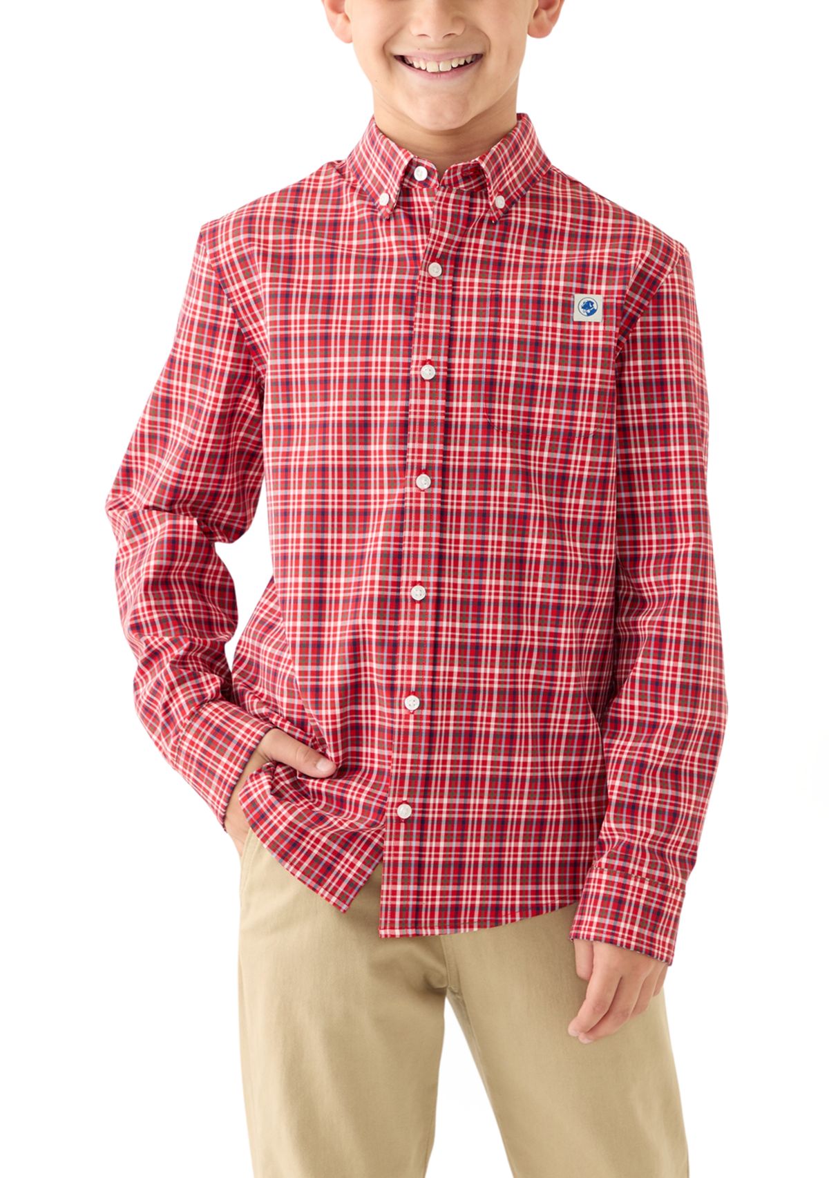 Boys 8-20 Long Sleeve Plaid Flannel Shirt