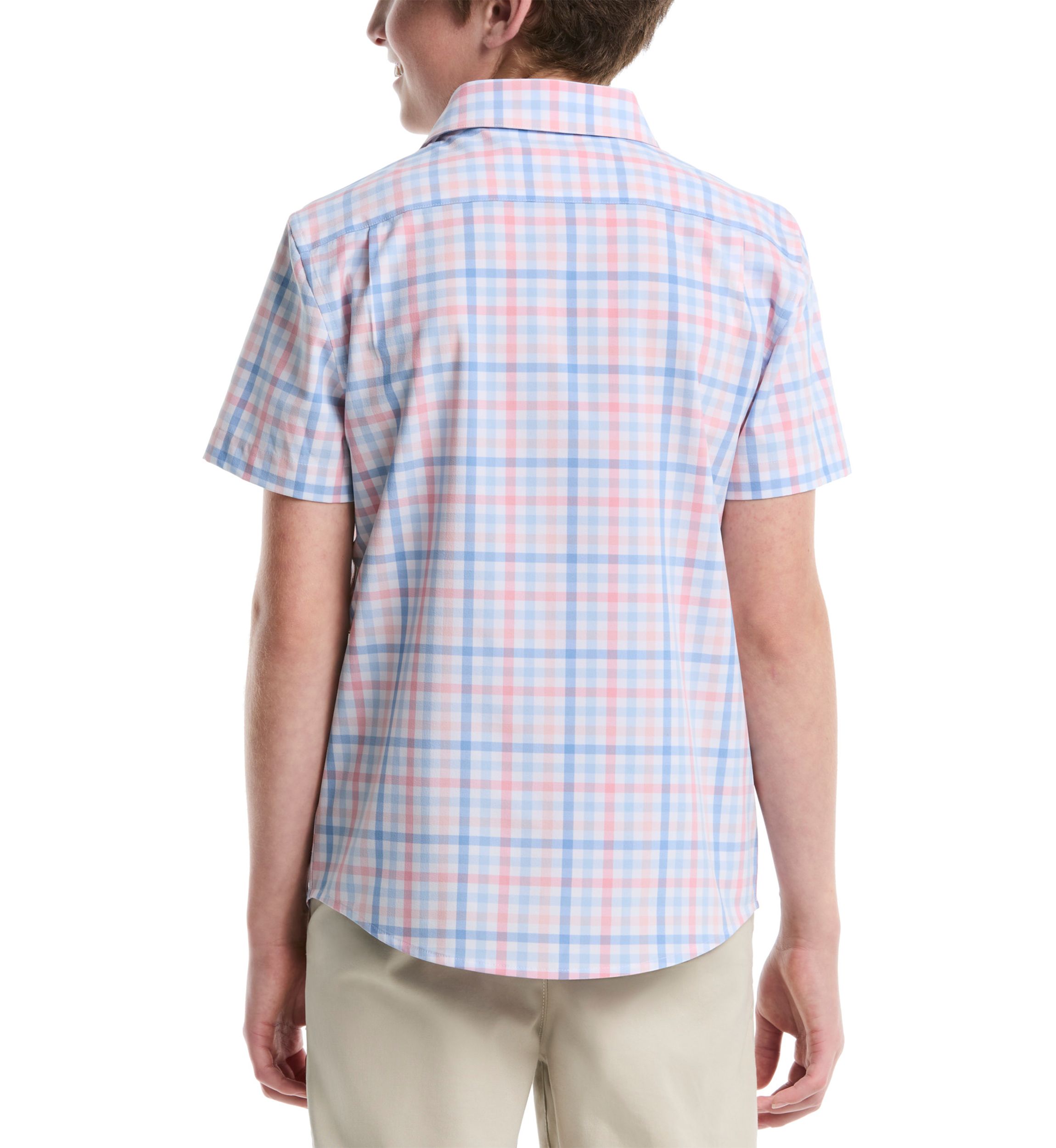Boys 8-20 Multi Gingham Plaid Woven Shirt 