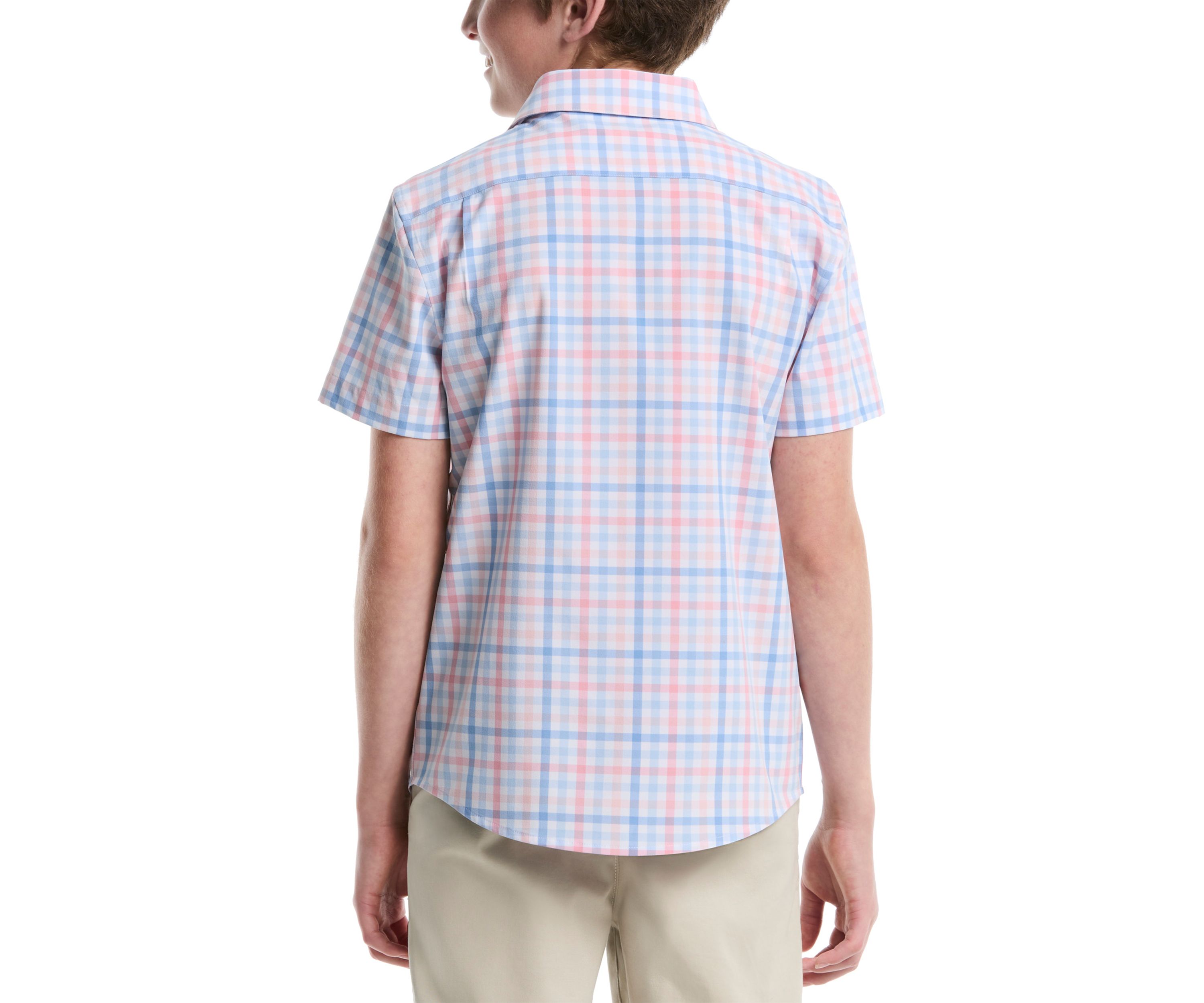 Boys 8-20 Multi Gingham Plaid Woven Shirt 