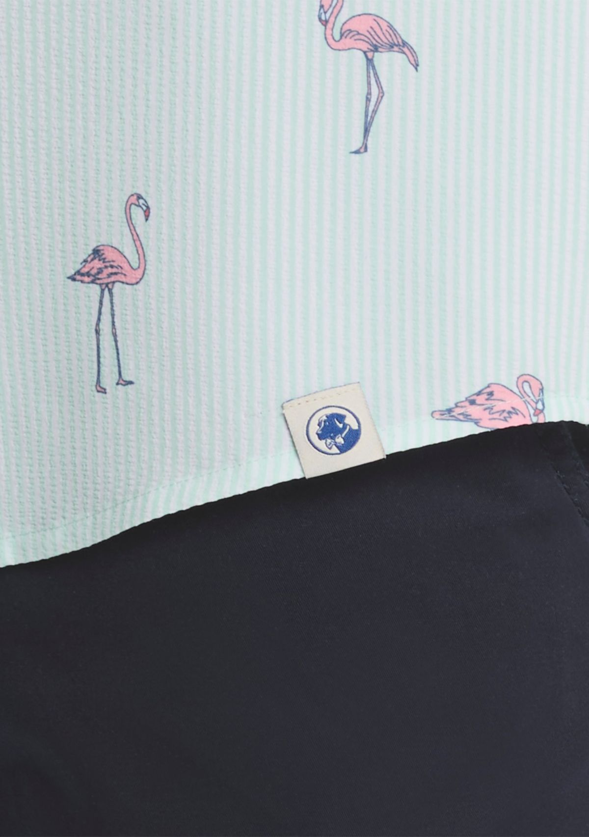 Boys 8-20 Short Sleeve Flamingo Print Woven Shirt 