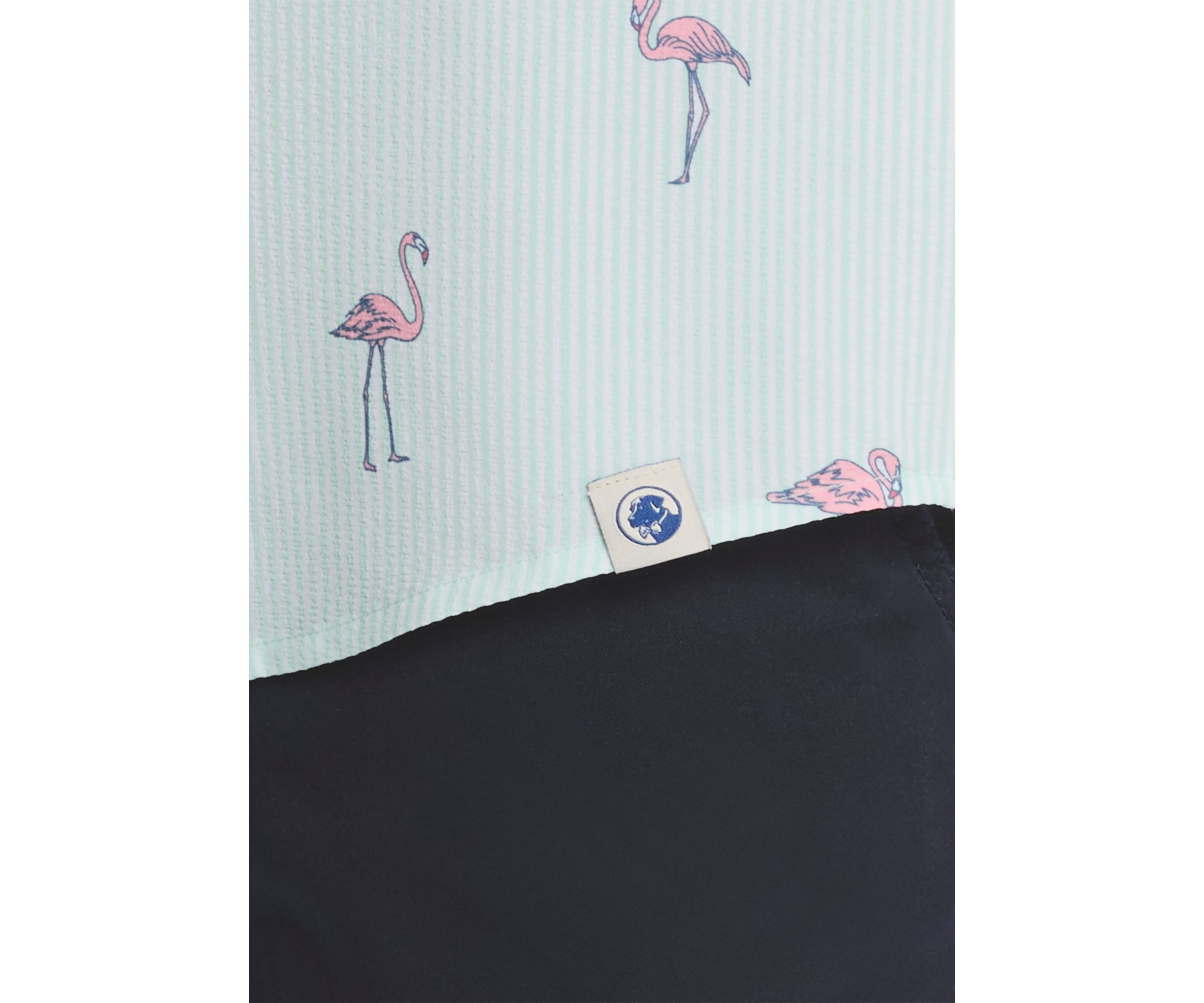 Boys 8-20 Short Sleeve Flamingo Print Woven Shirt 
