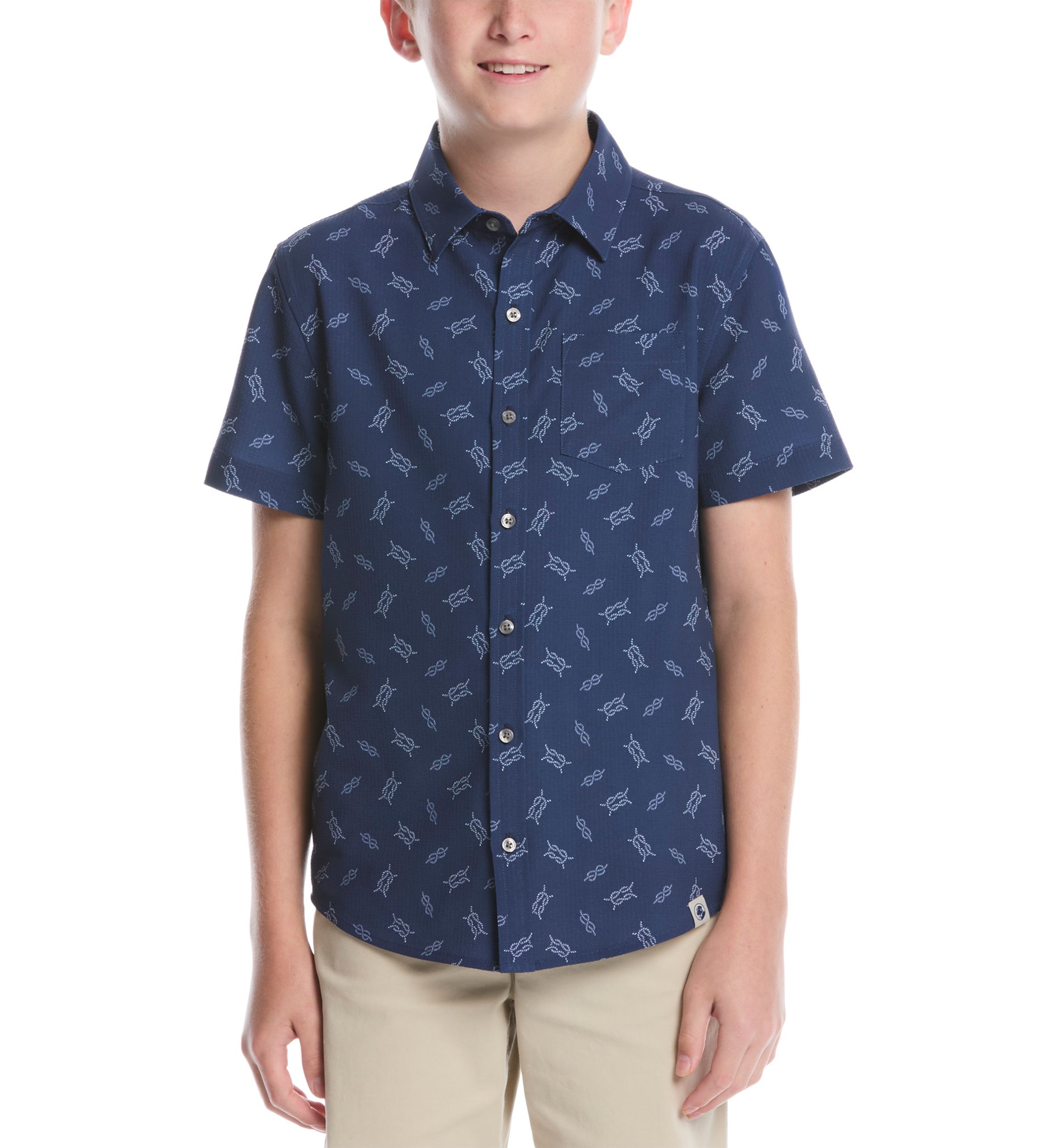 Boys 8-20 Nautical Knots Woven Shirt 