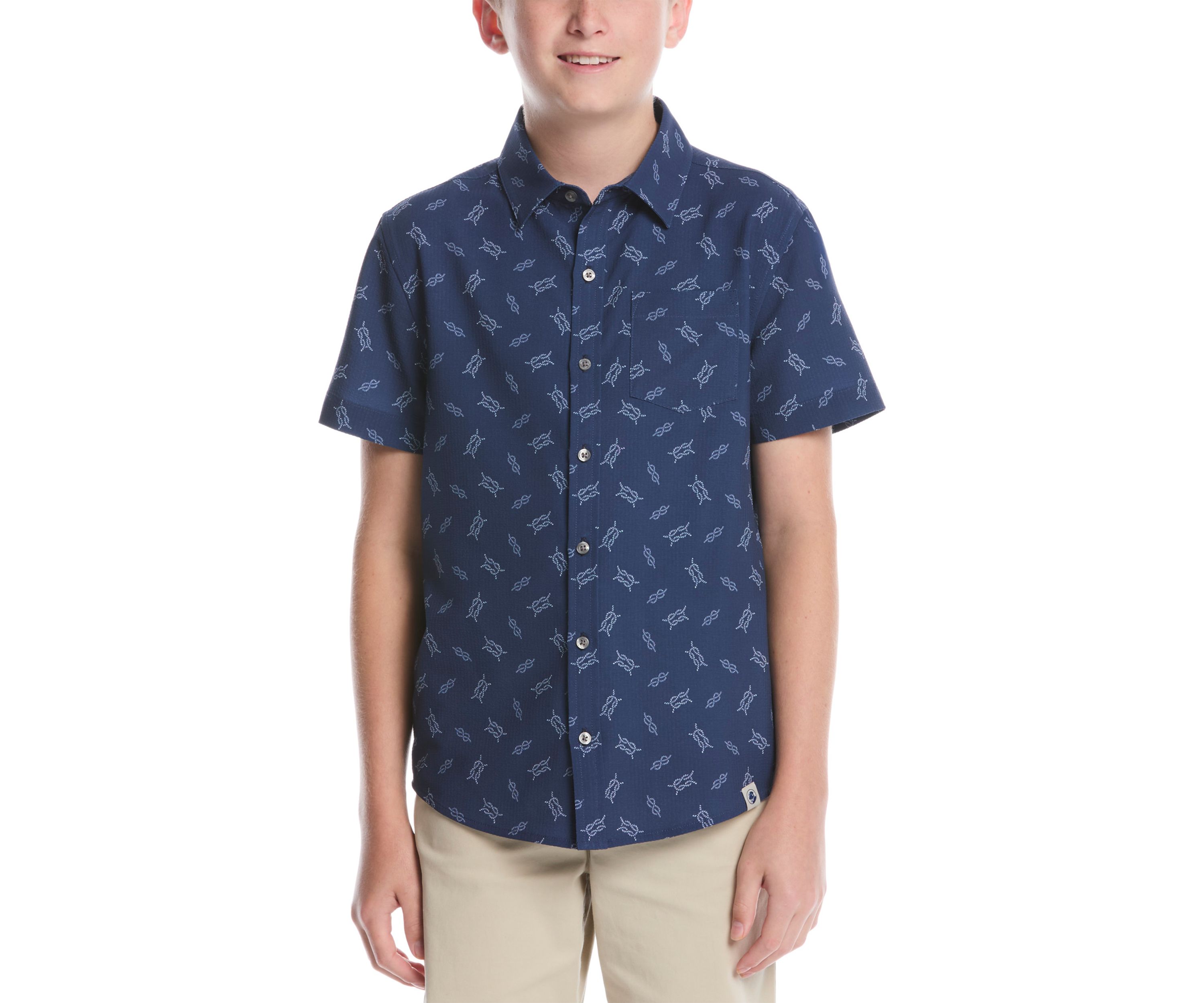 Boys 8-20 Nautical Knots Woven Shirt 