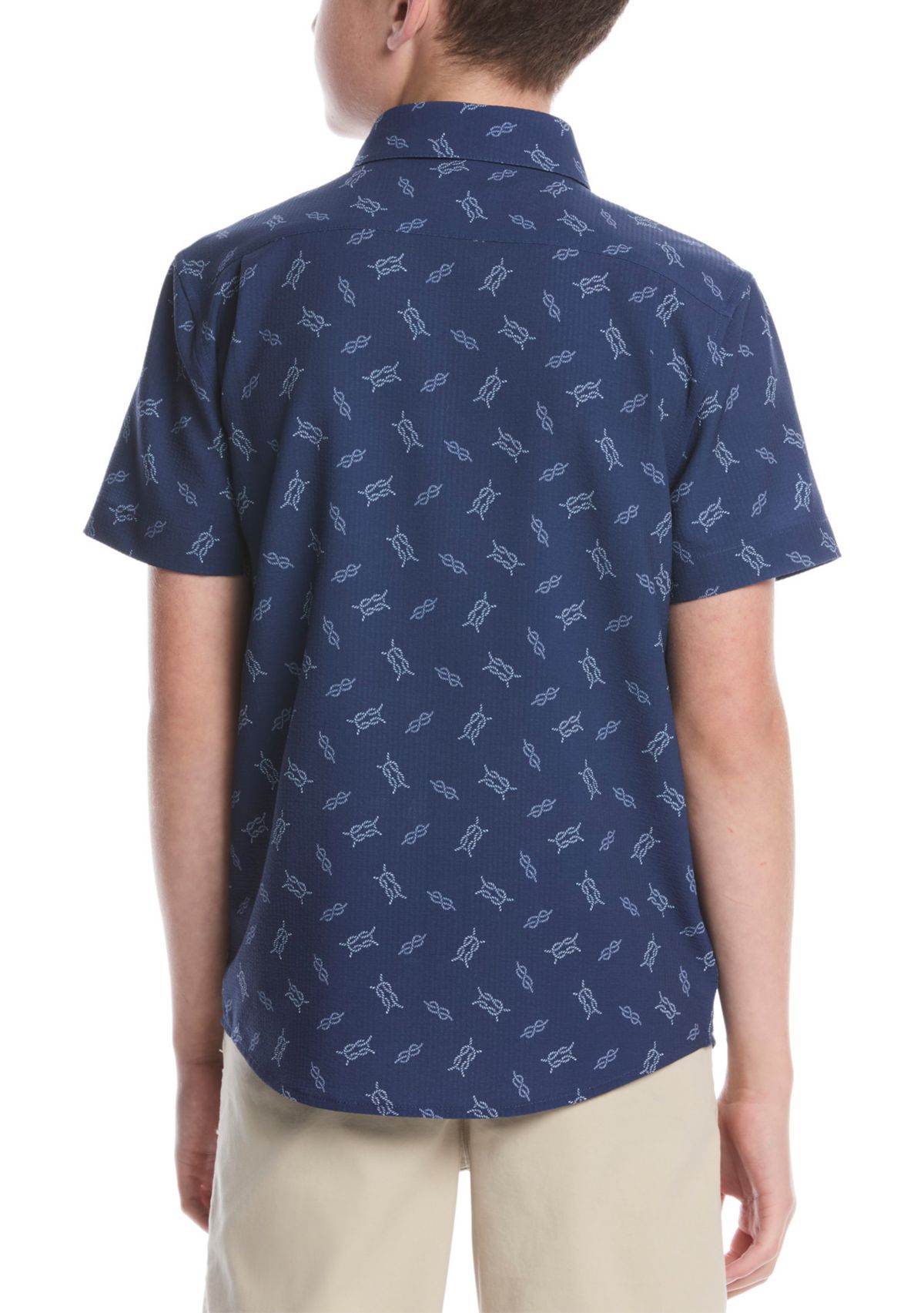 Boys 8-20 Nautical Knots Woven Shirt 