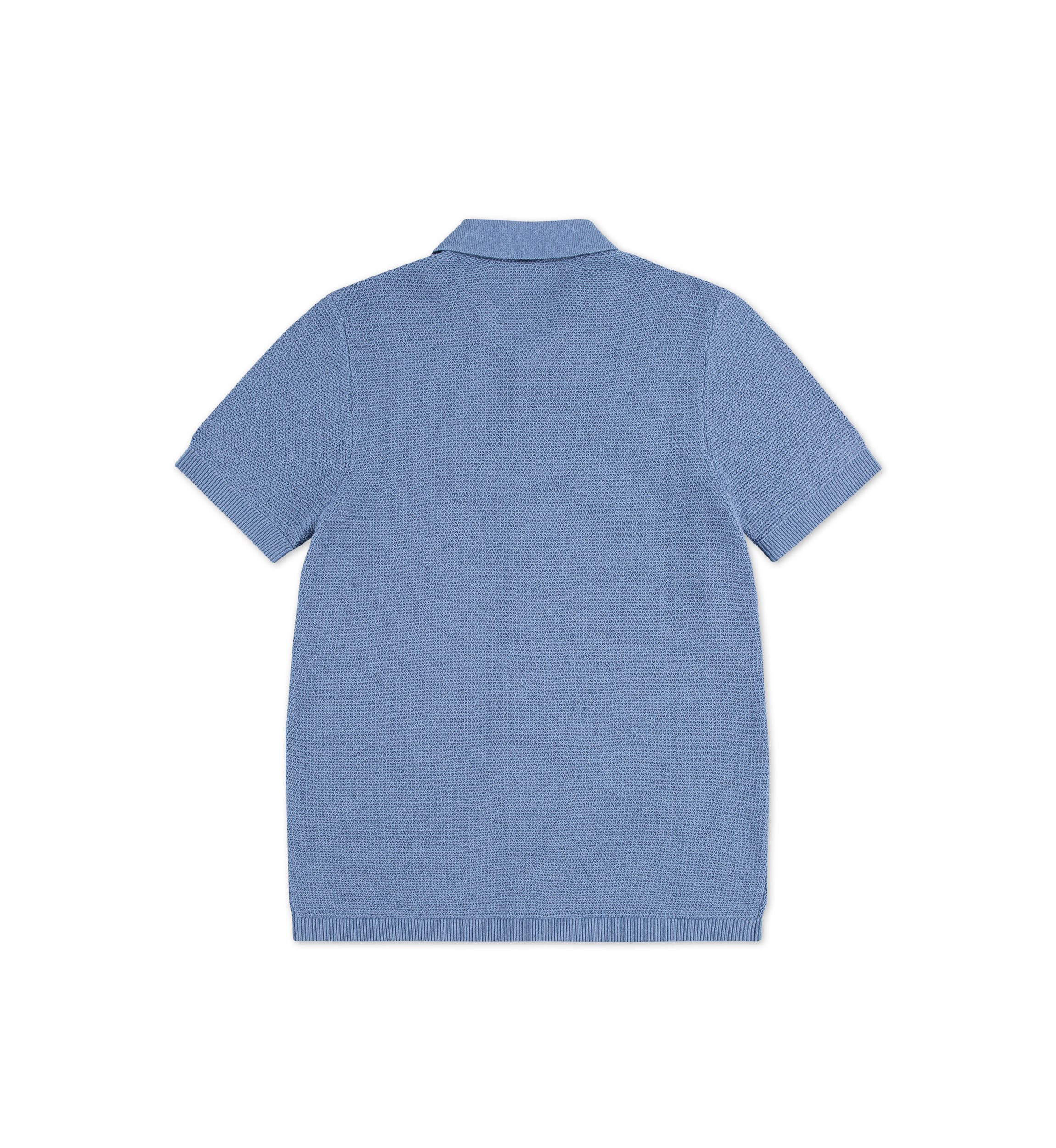 cotton short sleeve textured knit shirt