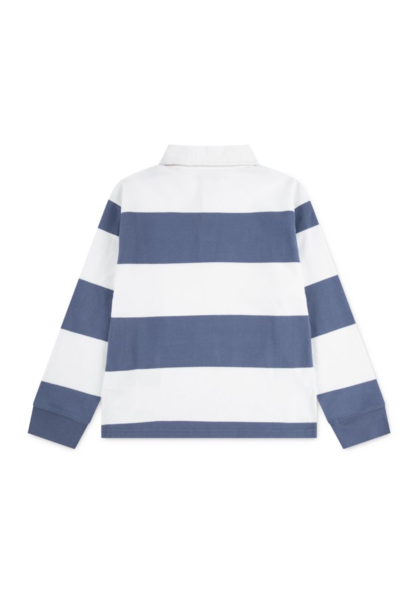 long sleeve rugby stripe polo shirt 