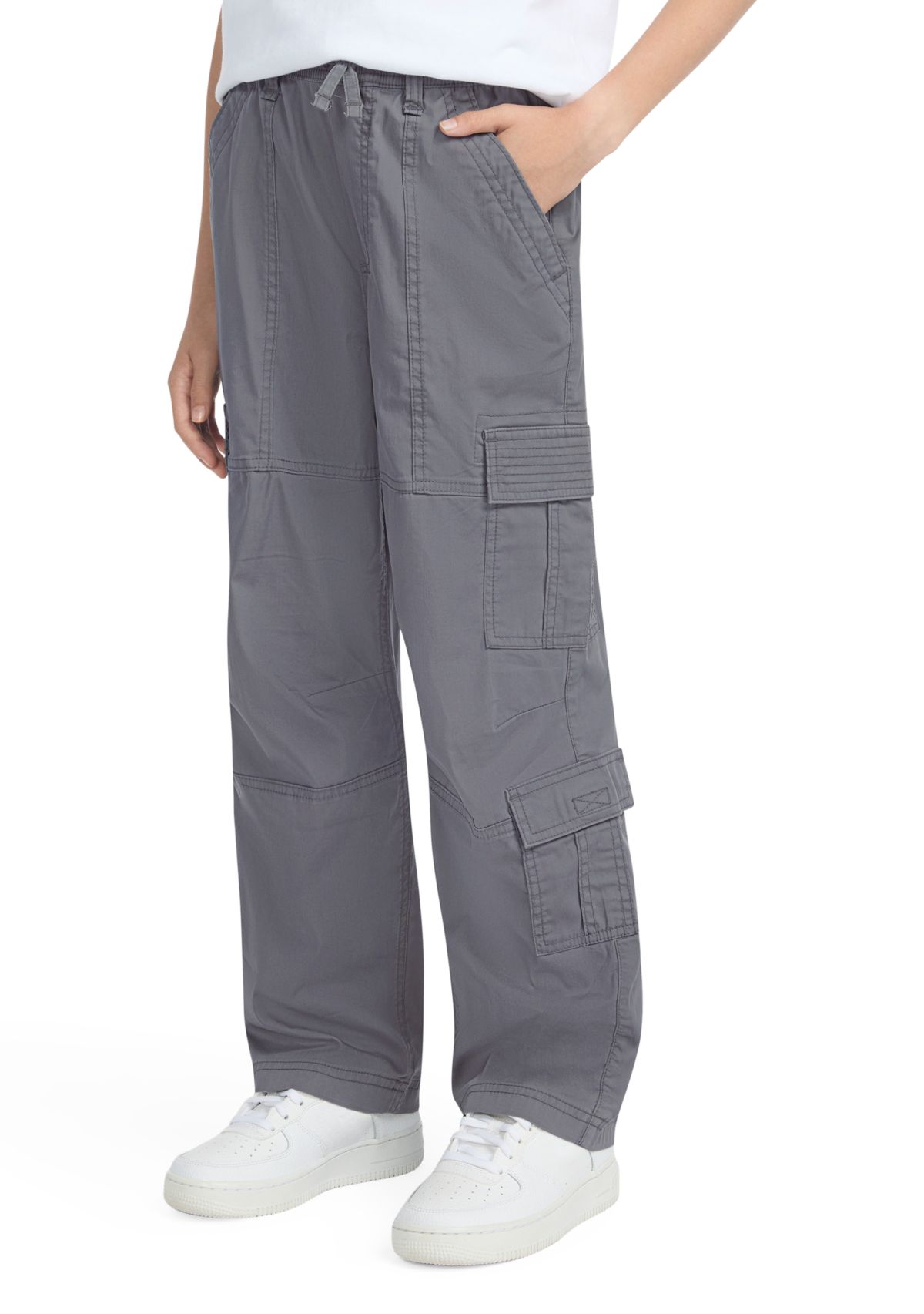 Boys 8-20 Baggy Cargo Rumpled Planweave Pants