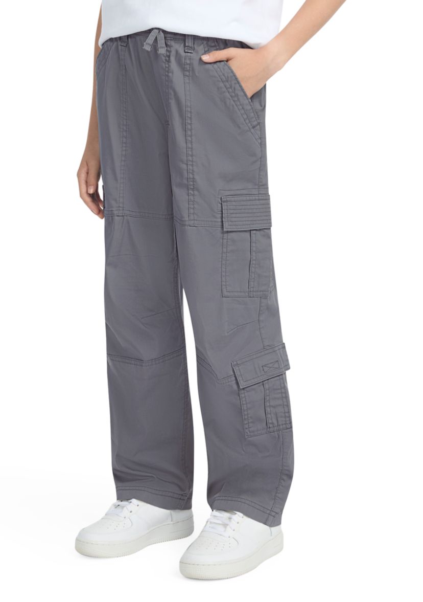 Boys 8-20 Baggy Cargo Rumpled Planweave Pants