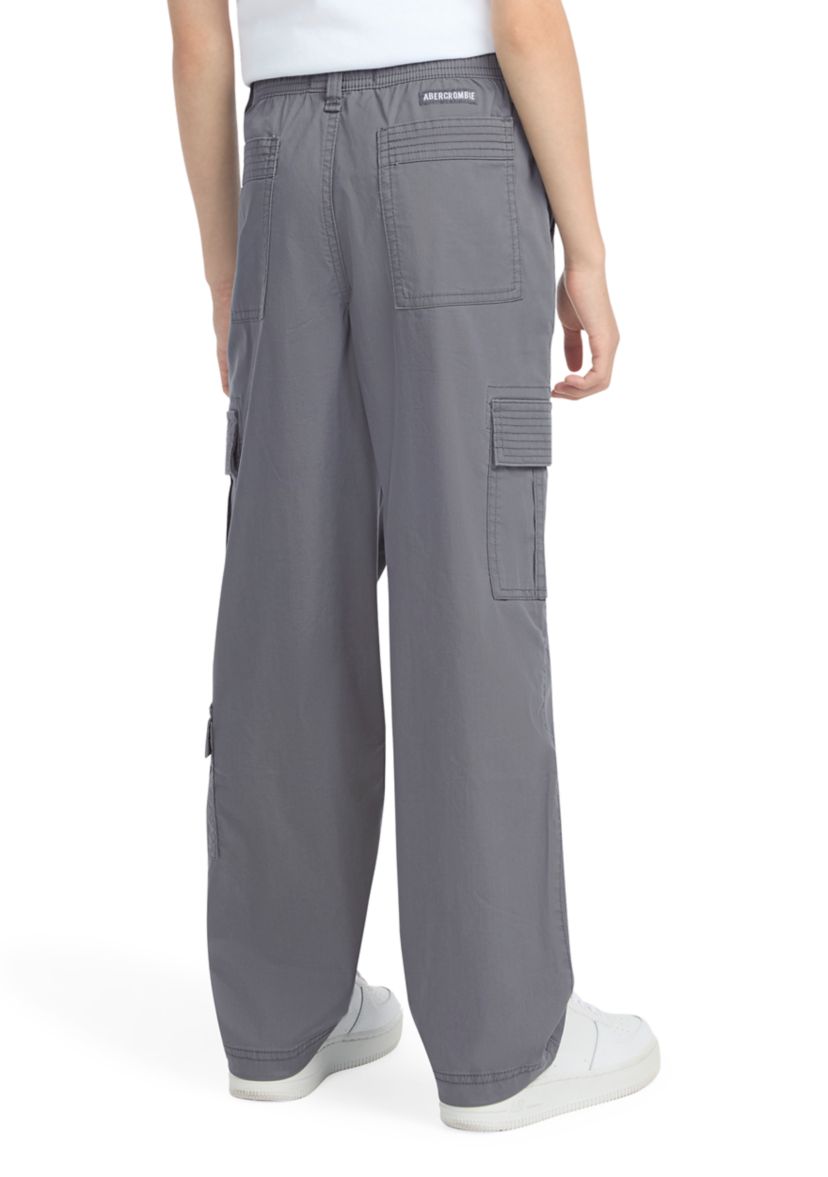 Boys 8-20 Baggy Cargo Rumpled Planweave Pants
