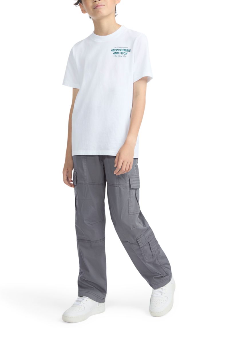 Boys 8-20 Baggy Cargo Rumpled Planweave Pants