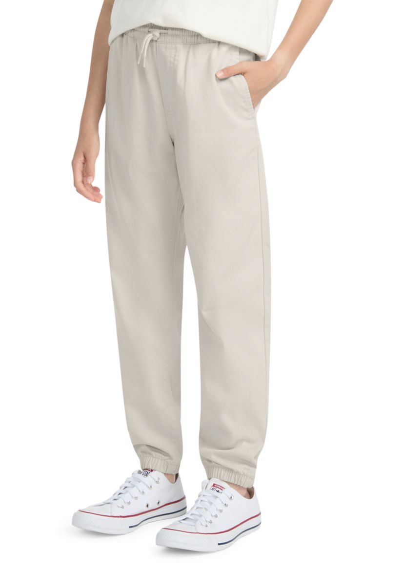 slim twill joggers
