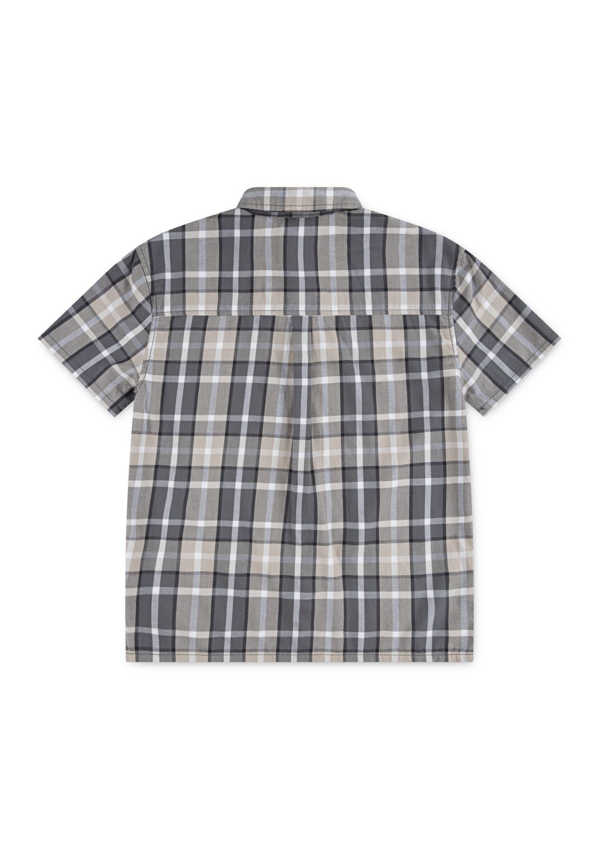 short sleeve plaid woven shirt 