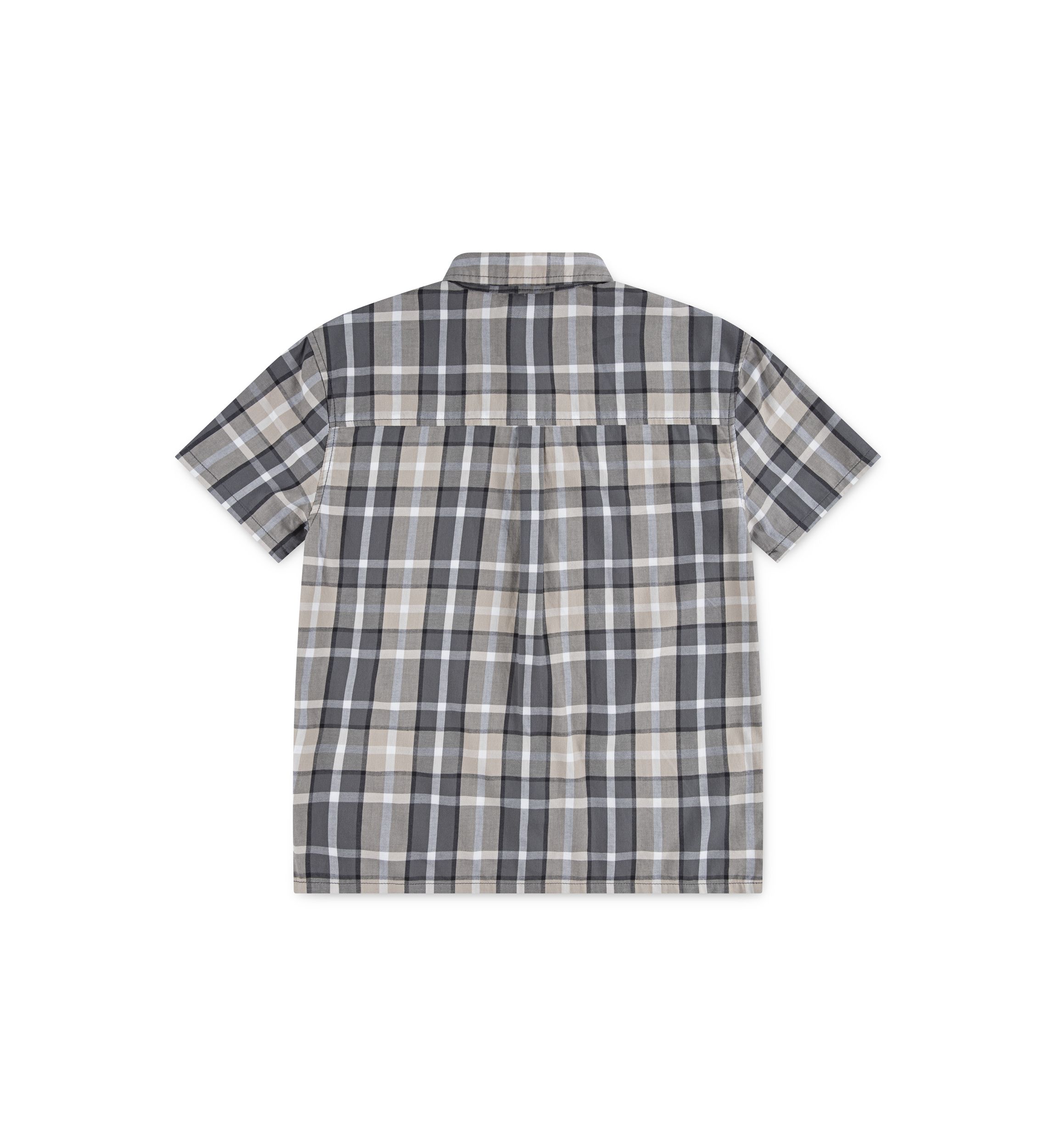 short sleeve plaid woven shirt 