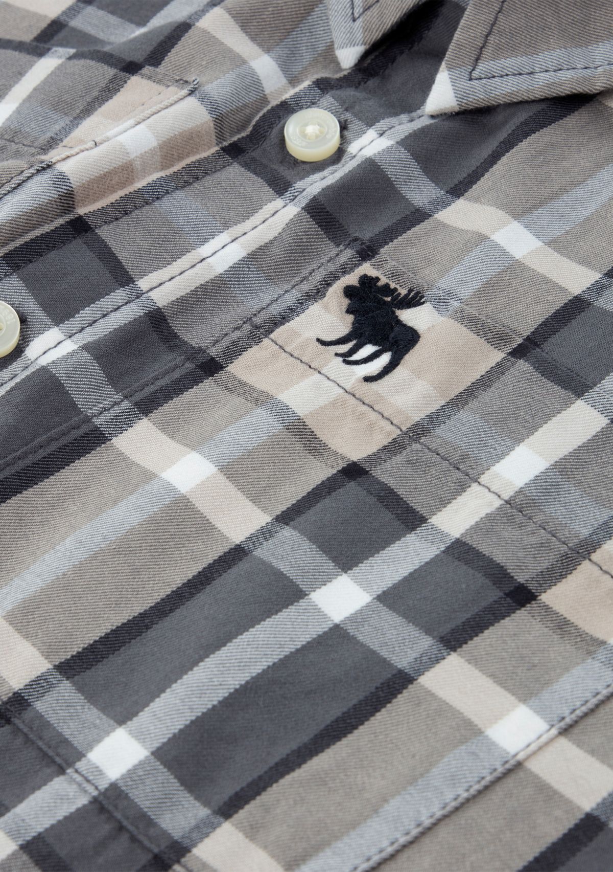 short sleeve plaid woven shirt 