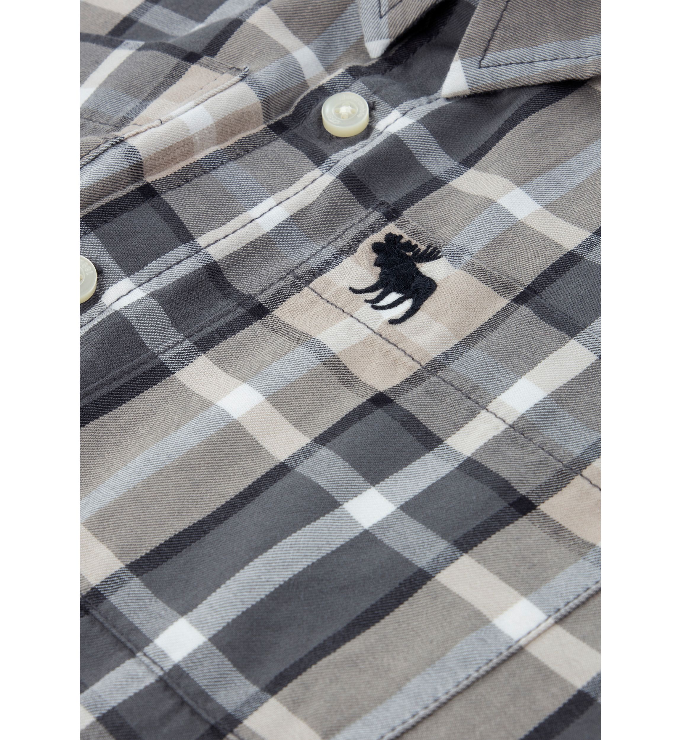 short sleeve plaid woven shirt 