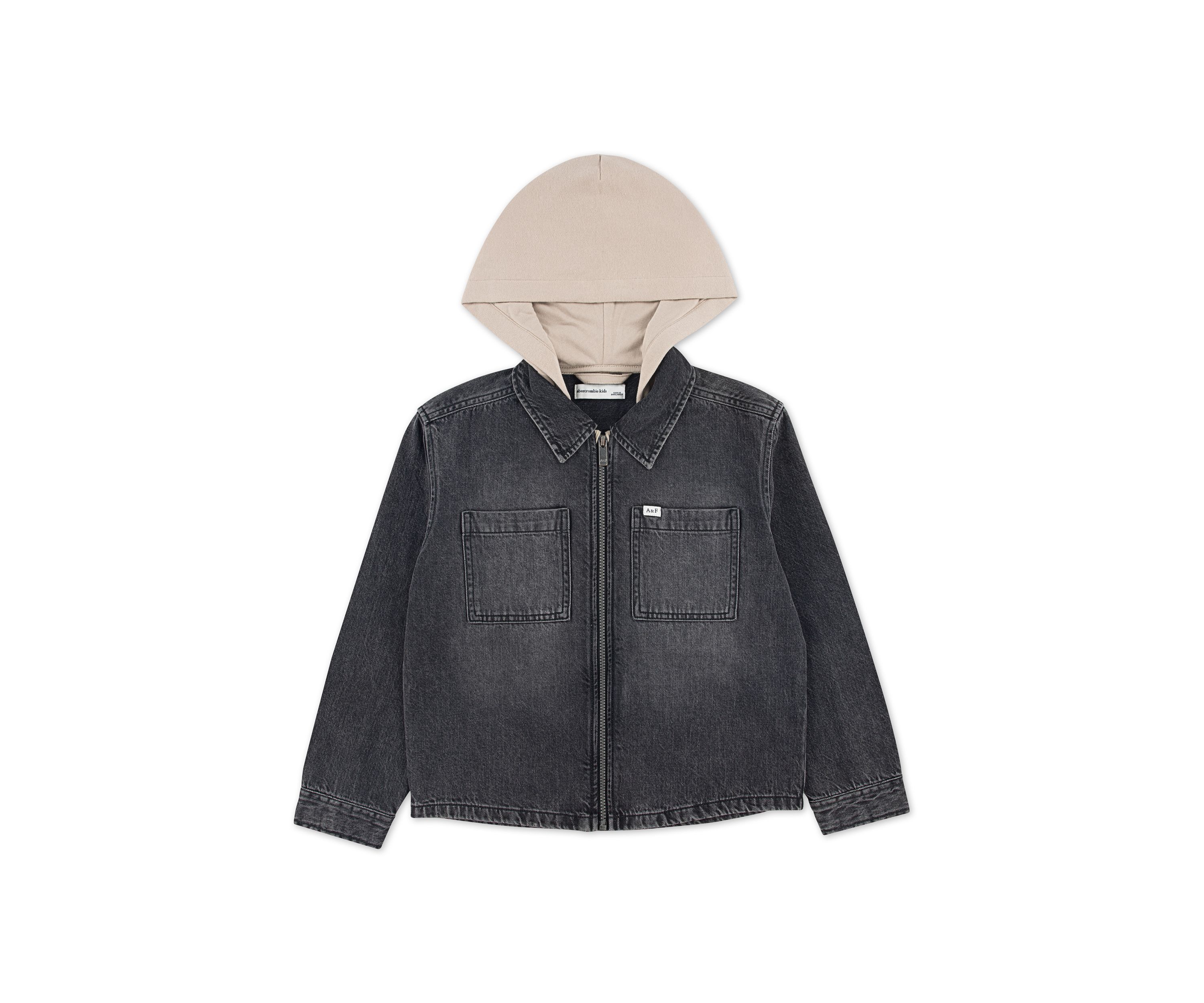 denim jacket with hood