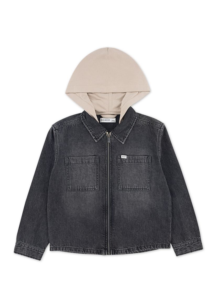 denim jacket with hood